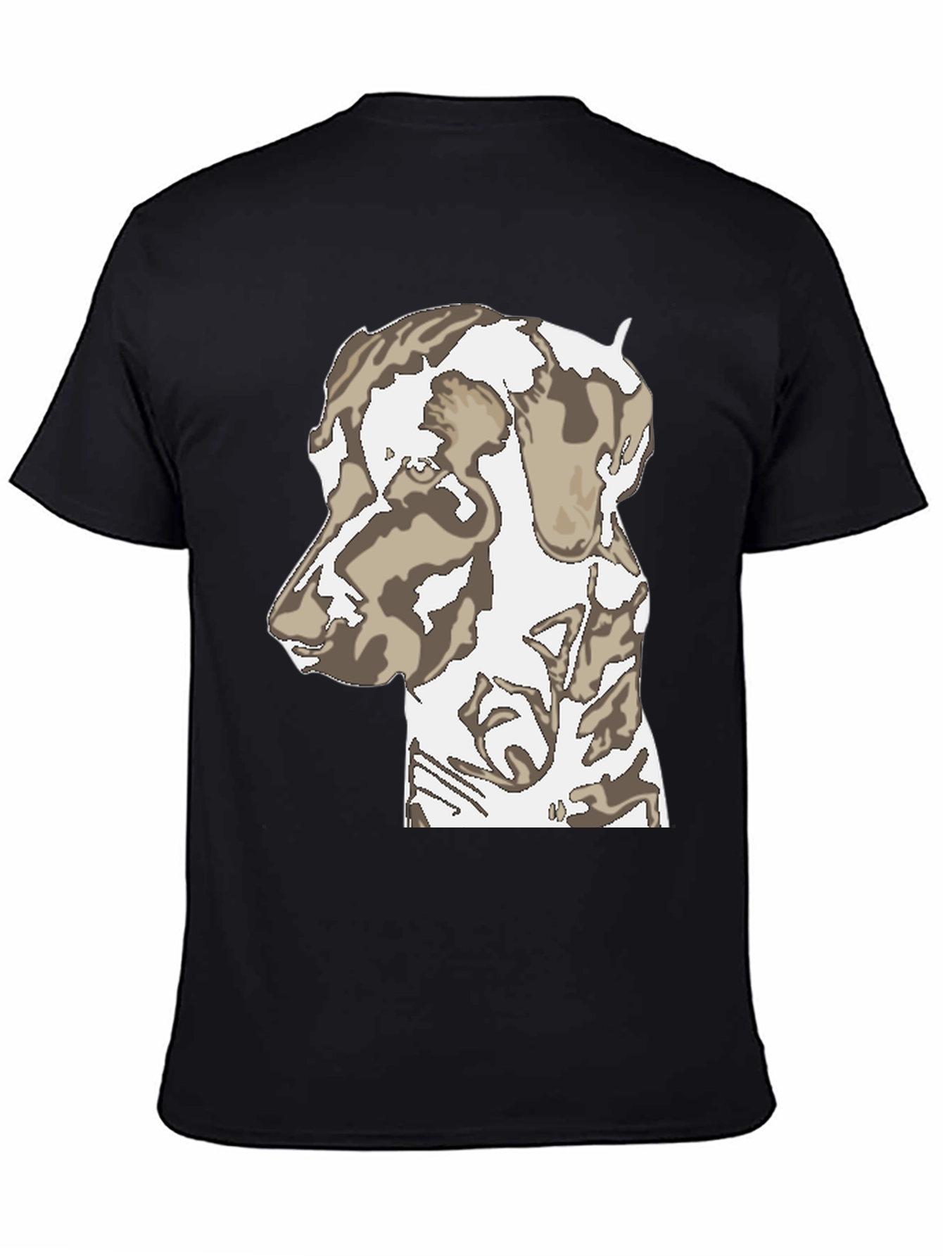 Dog Print Black T-Shirt