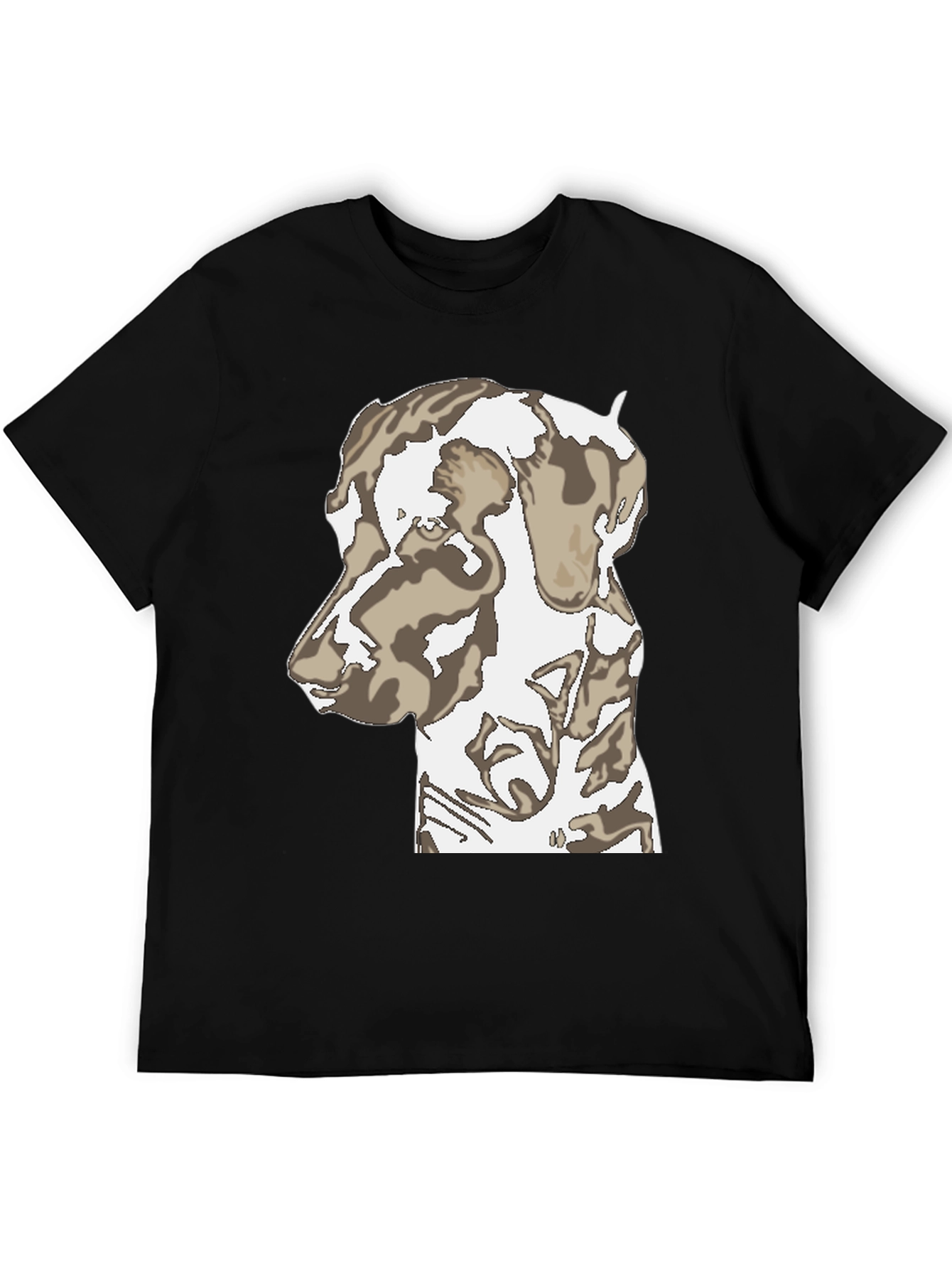 Dog Print Black T-Shirt