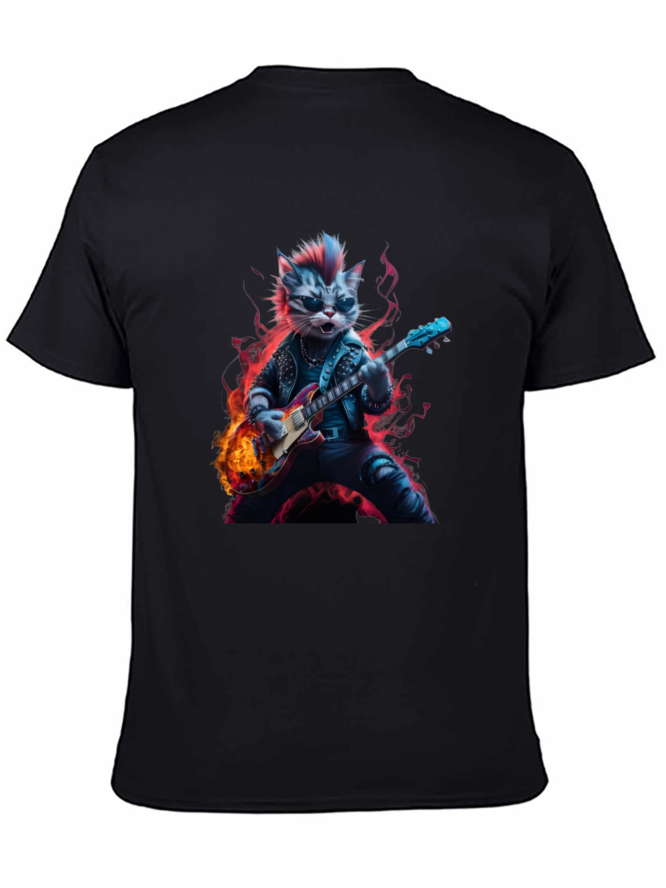 Rockstar Cat T-Shirt - Cool Graphic Tee