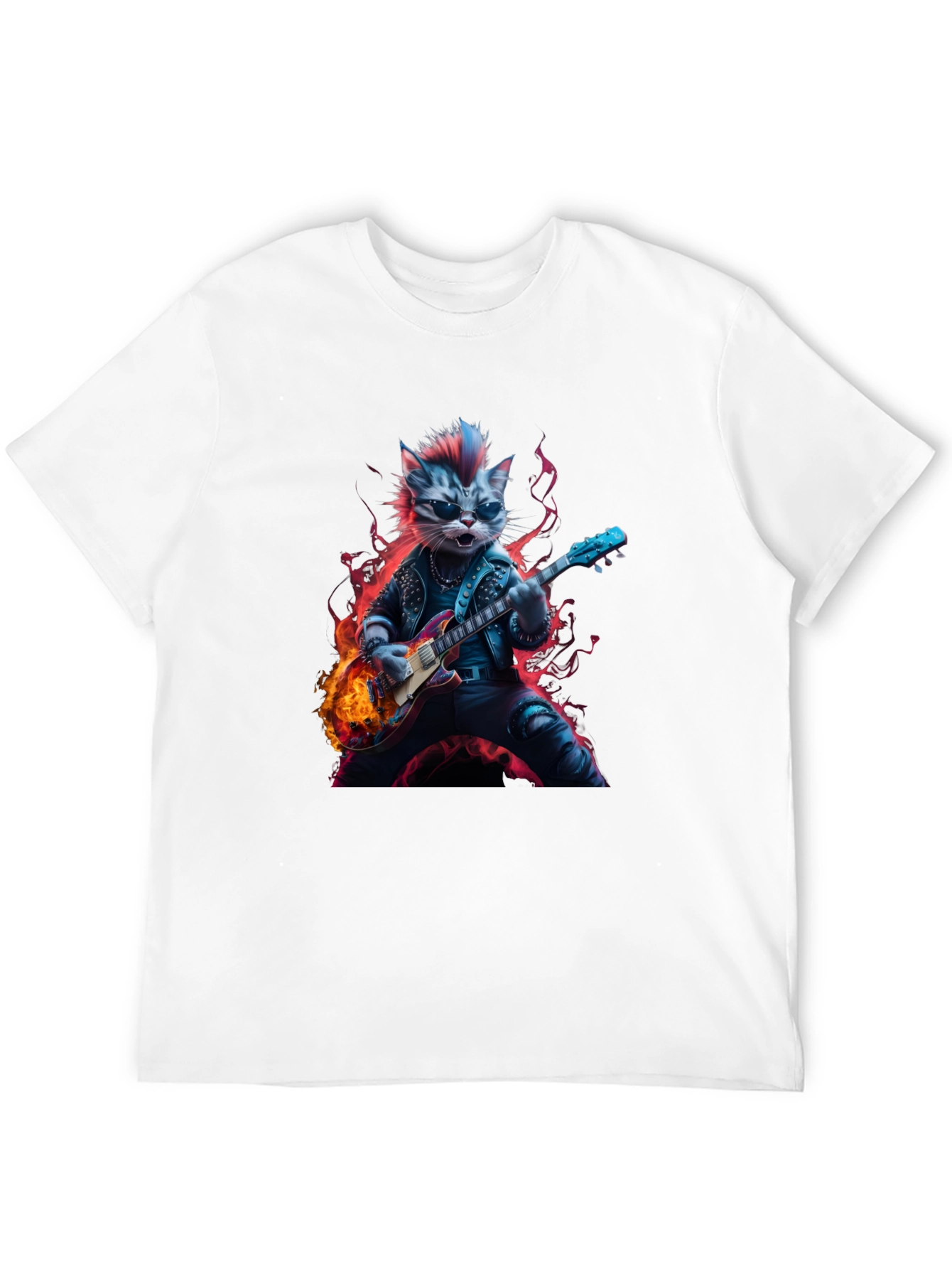 Rockstar Cat T-Shirt - Cool Graphic Tee