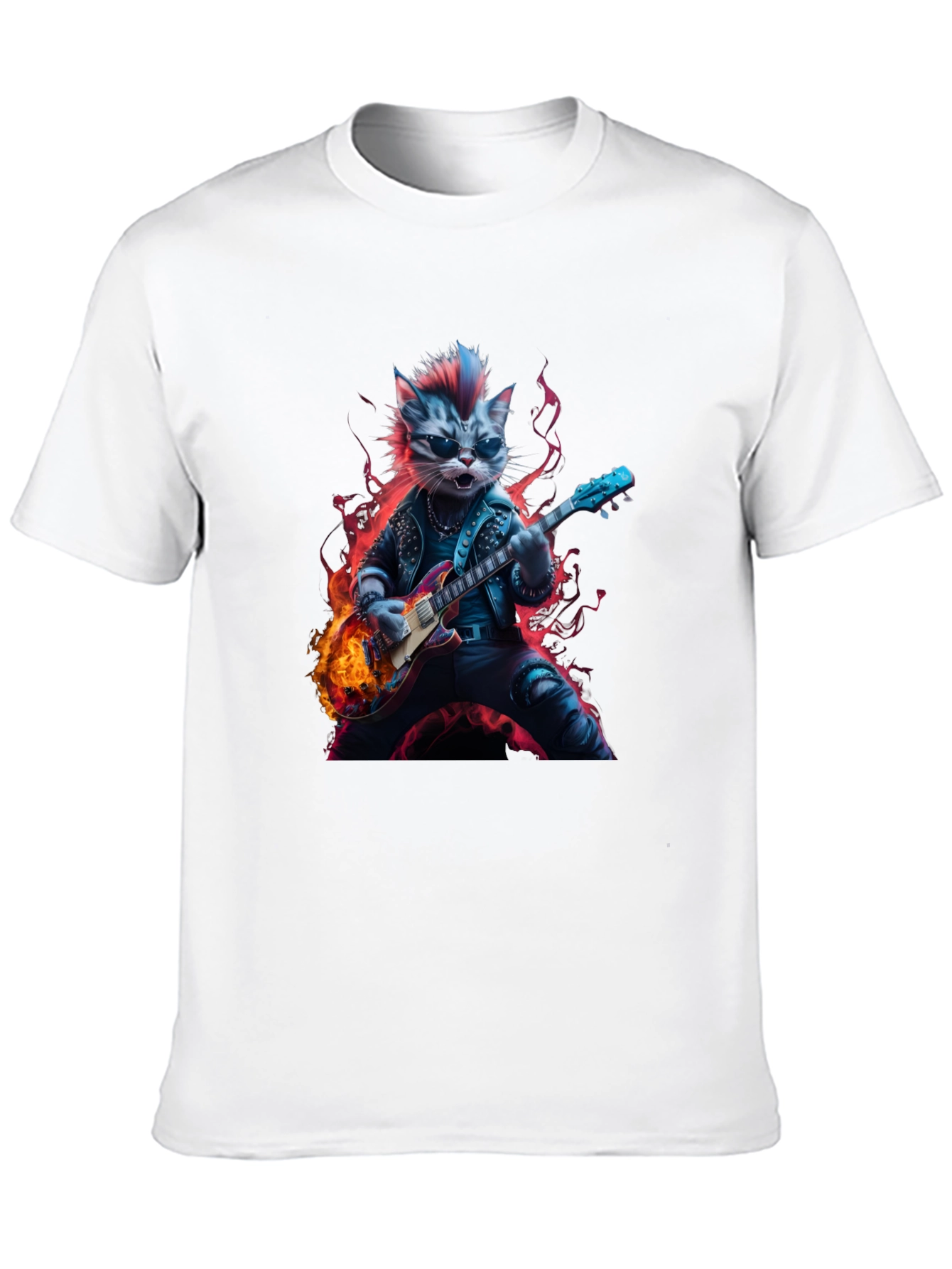 Rockstar Cat T-Shirt - Cool Graphic Tee