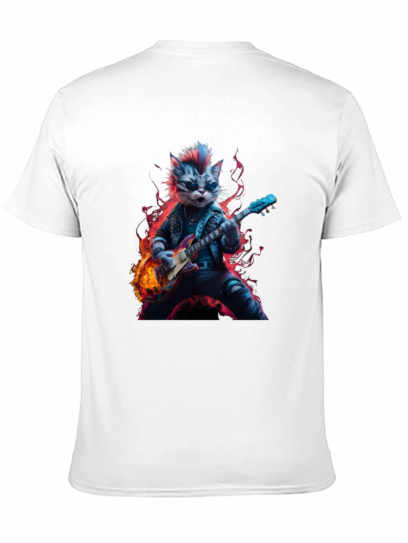 Rockstar Cat T-Shirt - Cool Graphic Tee