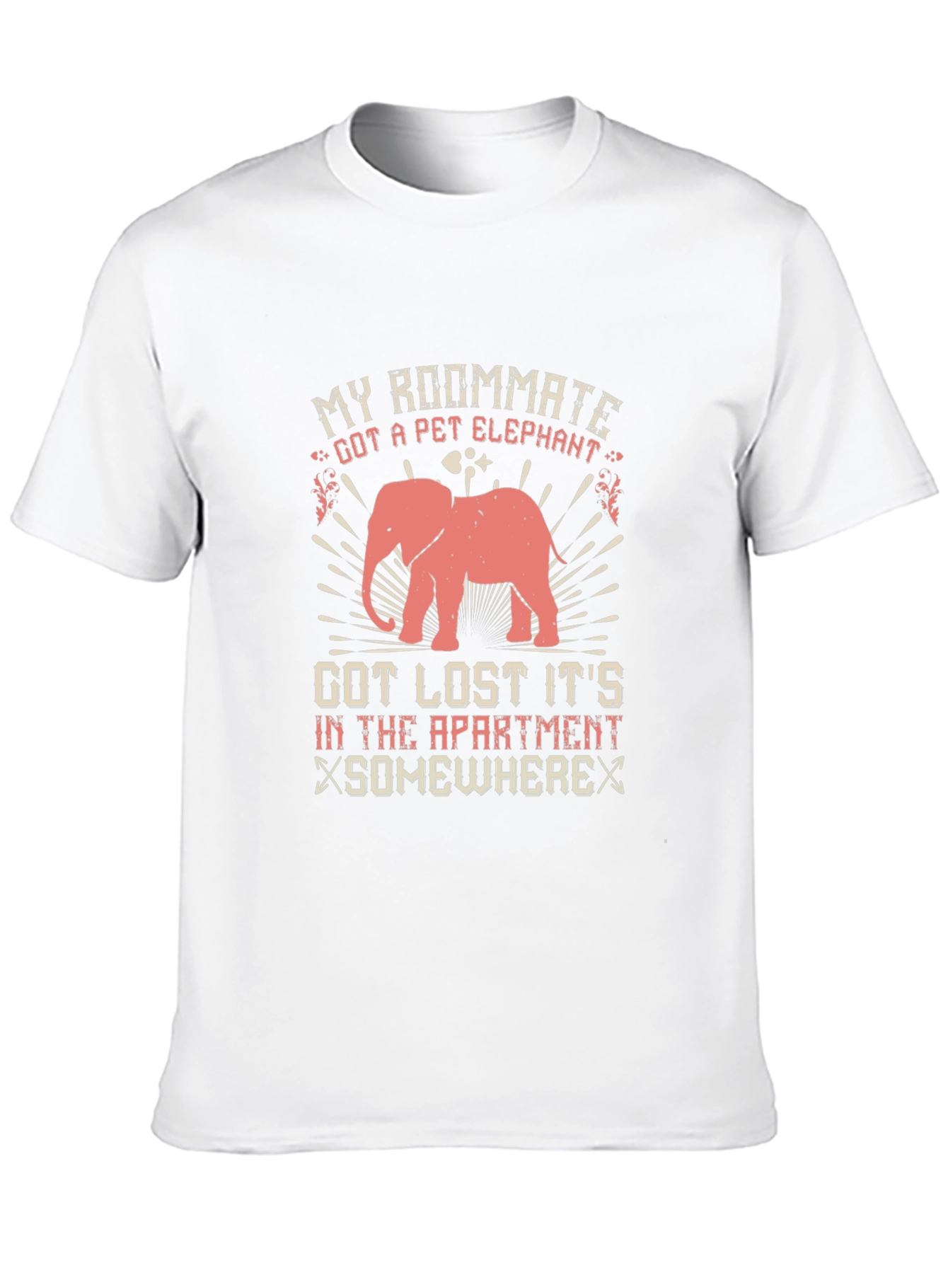 Funny Pet Elephant Graphic T-Shirt