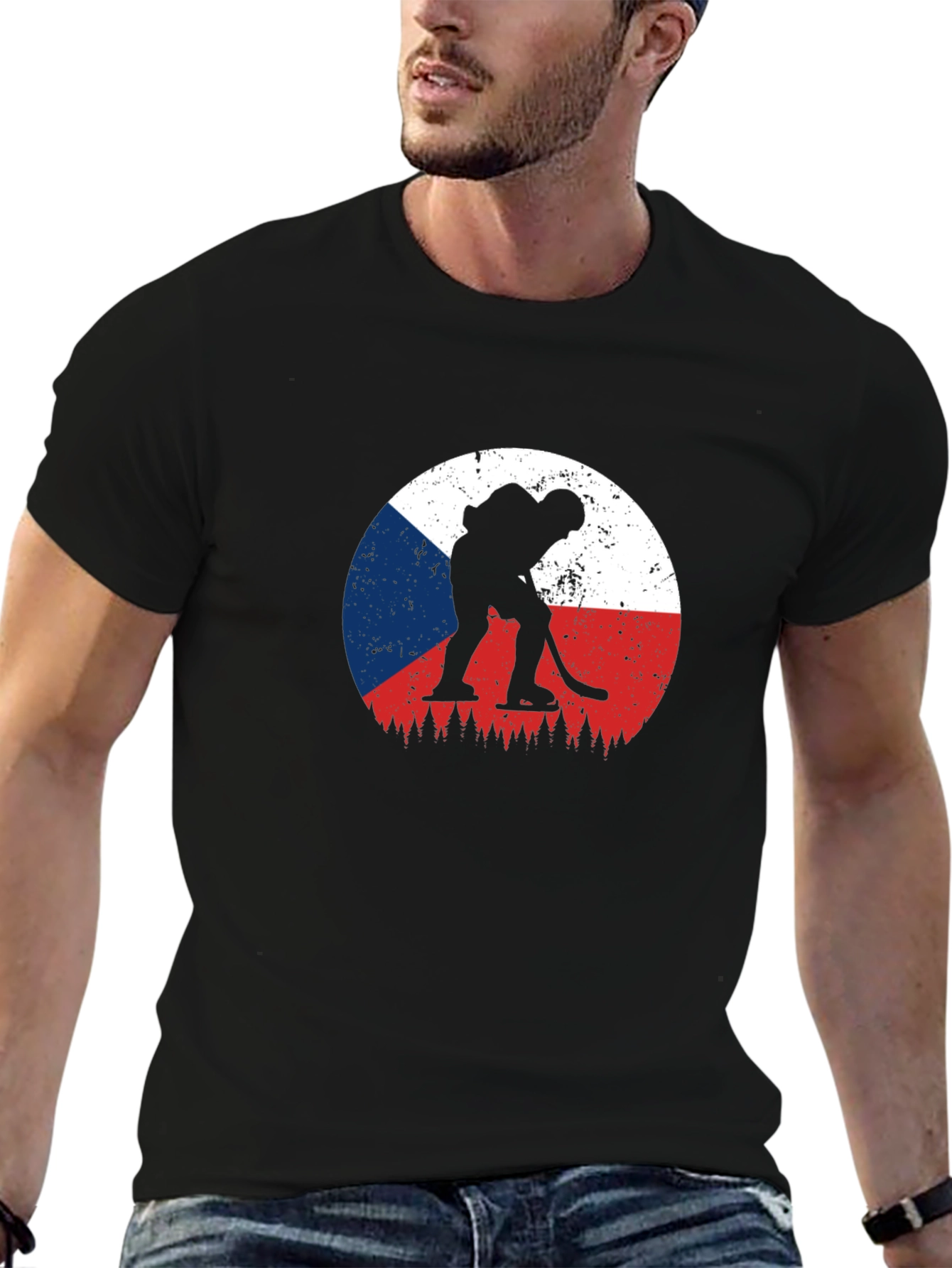 Czech Hockey T-Shirt - Unique Flag Design