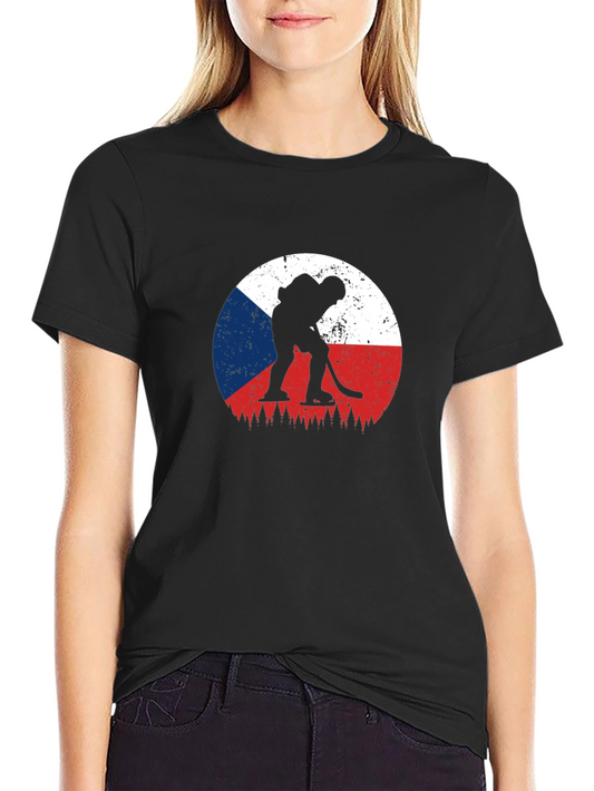 Czech Hockey T-Shirt - Unique Flag Design