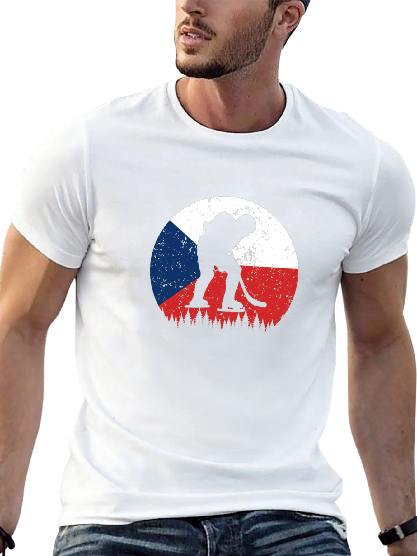 Czech Hockey T-Shirt - Unique Flag Design