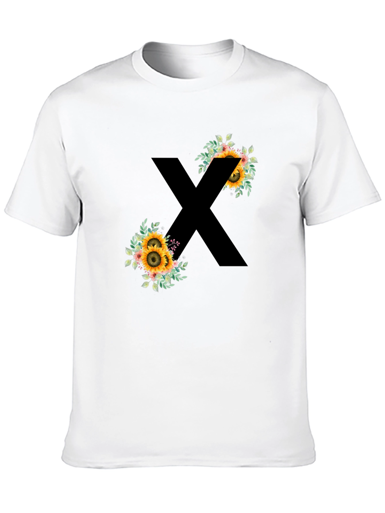 Floral X Graphic Black T-Shirt