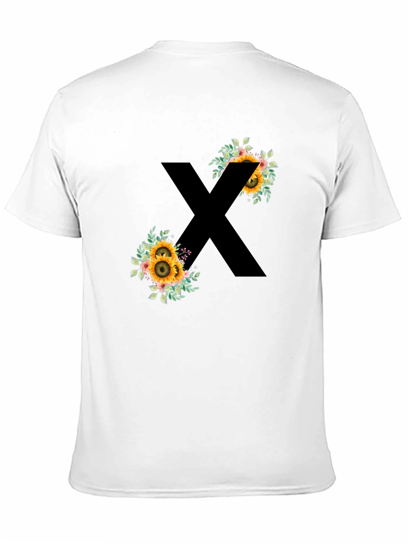Floral X Graphic Black T-Shirt