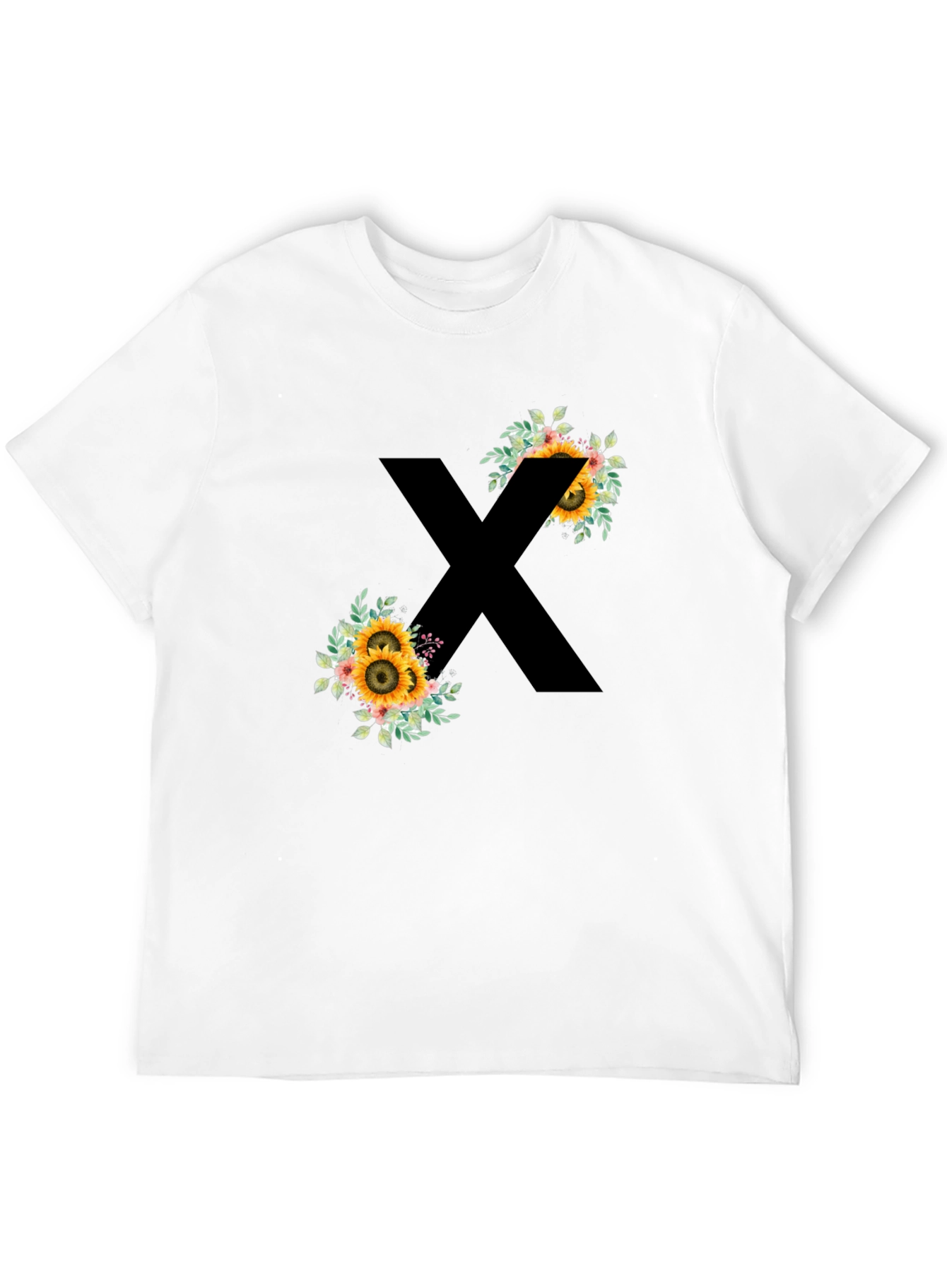 Floral X Graphic Black T-Shirt