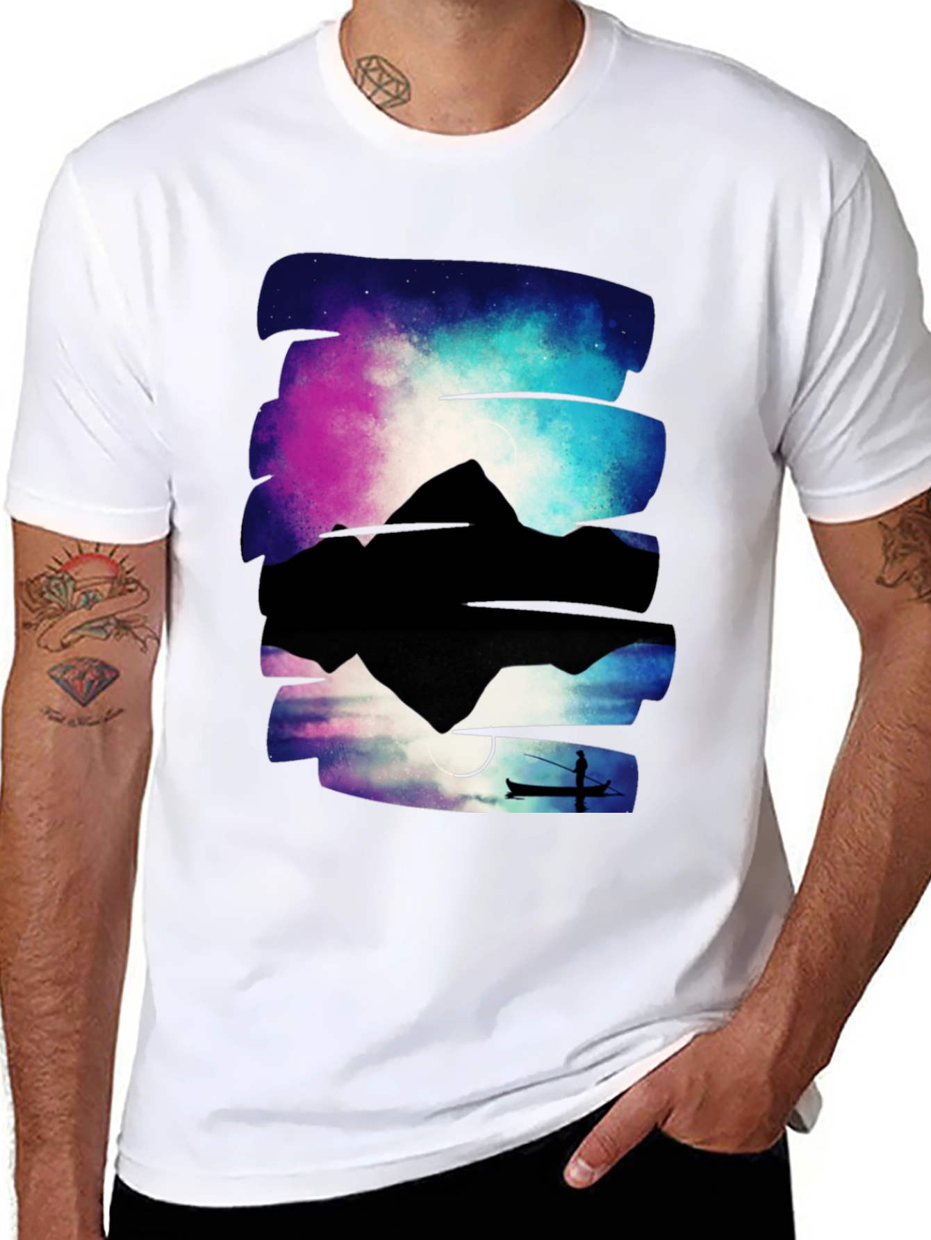 Galaxy Fishing Graphic Tee