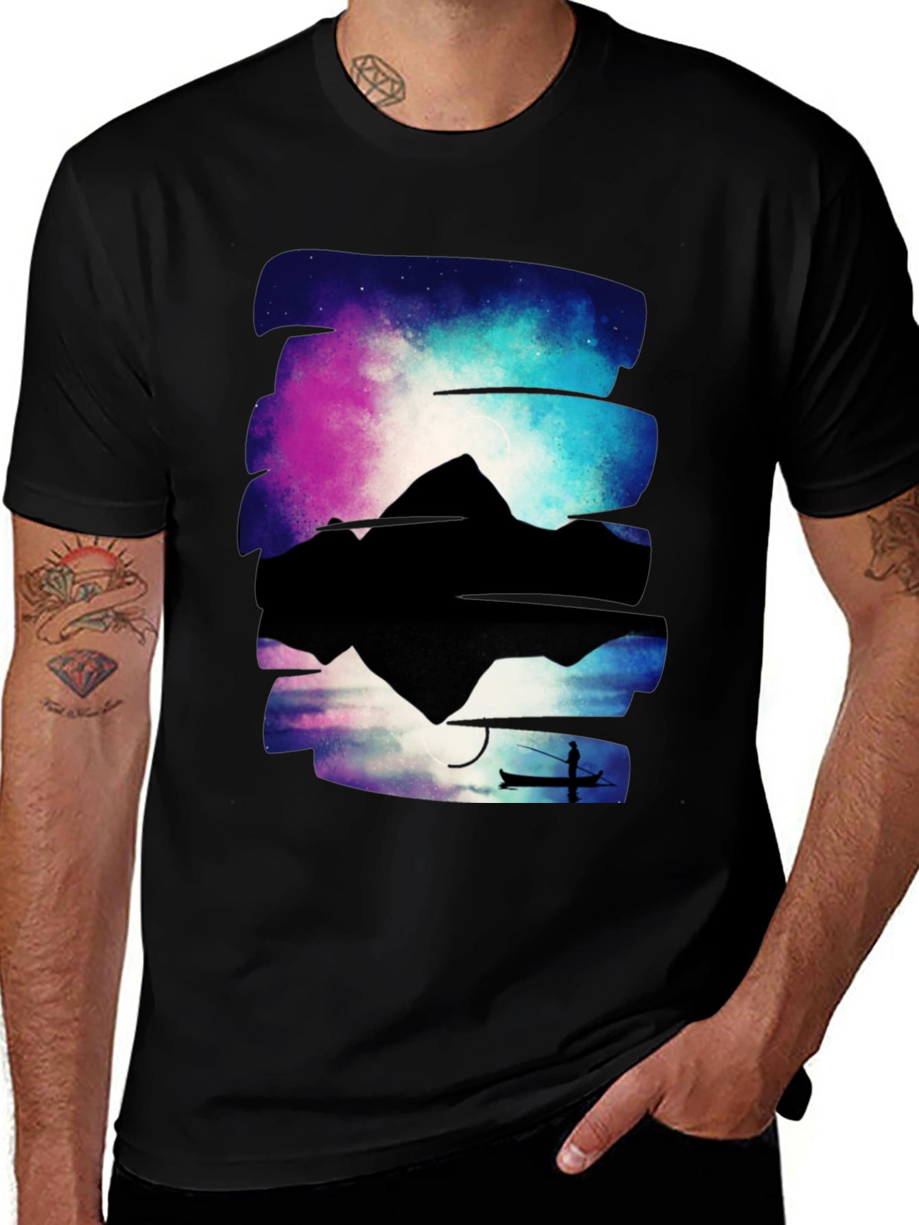 Galaxy Fishing Graphic Tee