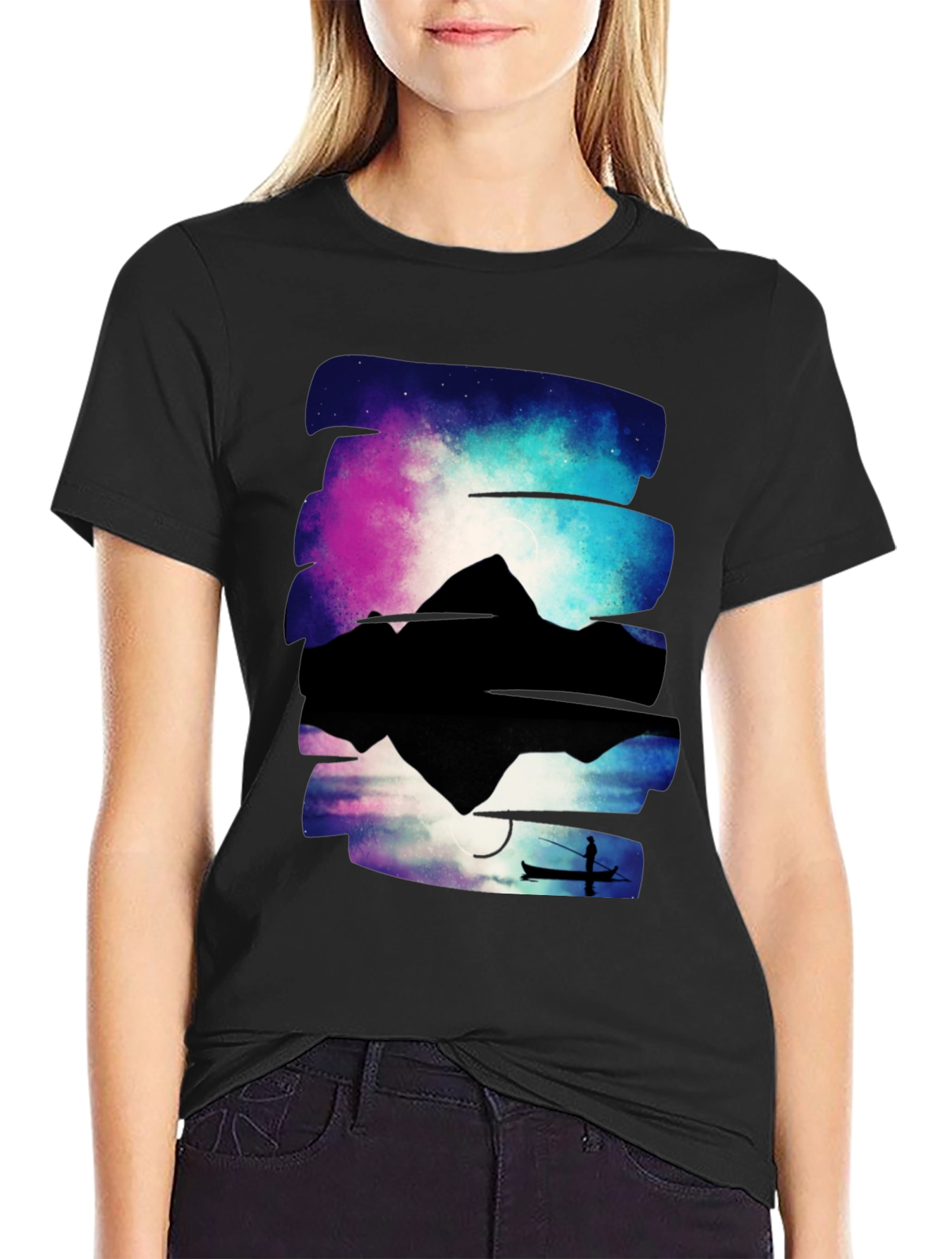 Galaxy Fishing Graphic Tee
