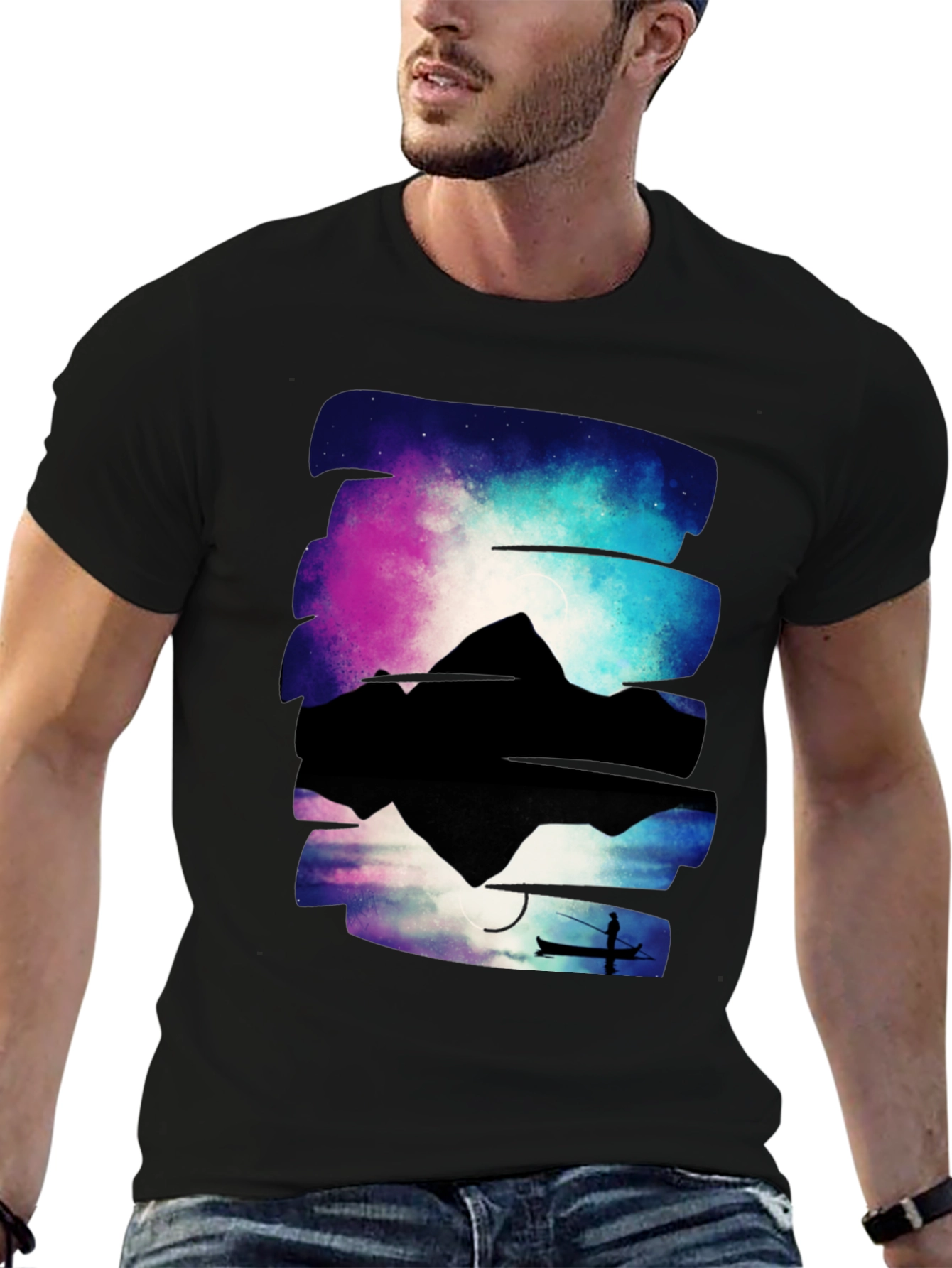 Galaxy Fishing Graphic Tee