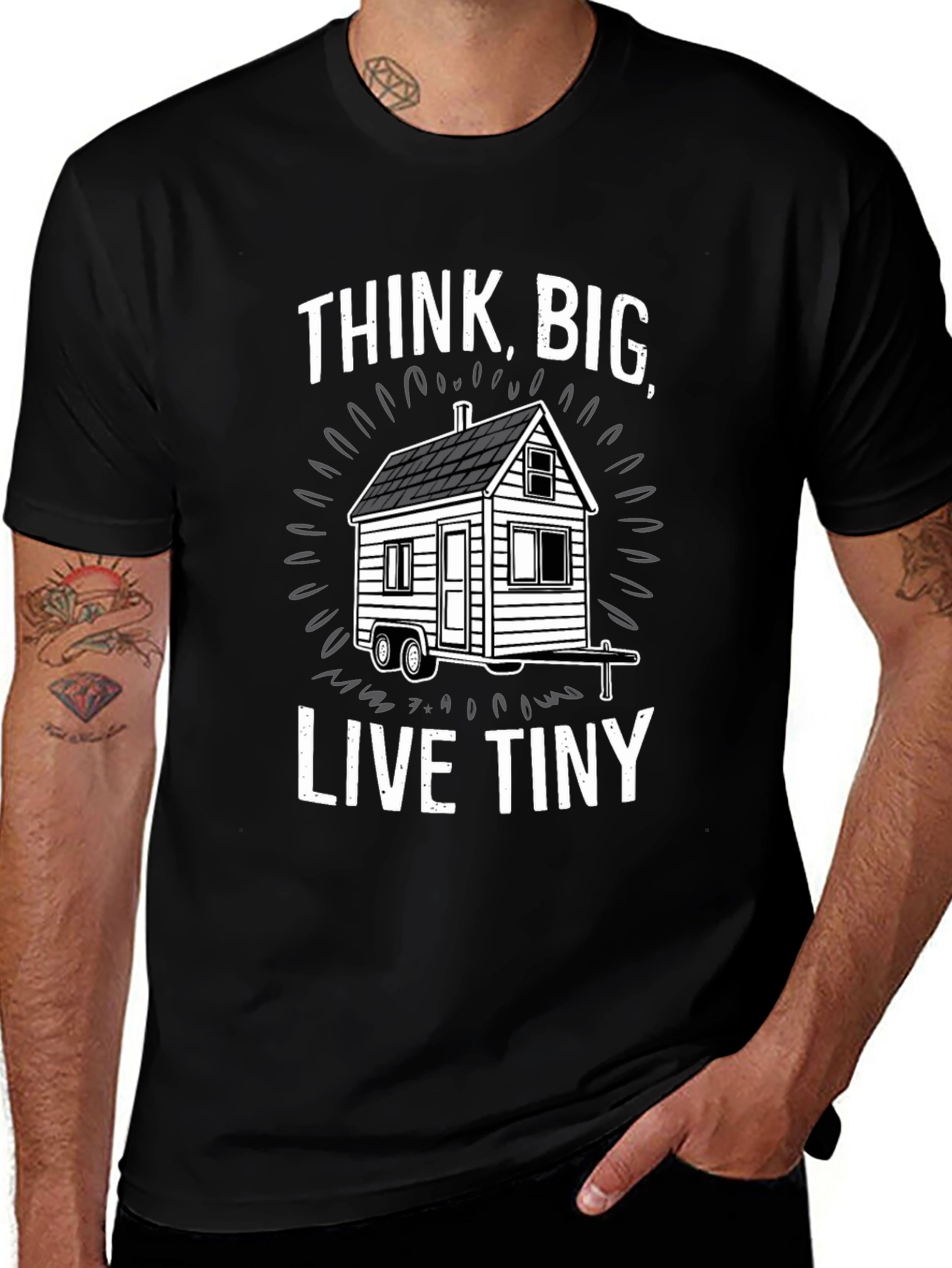 Think Big Live Tiny Black T-Shirt
