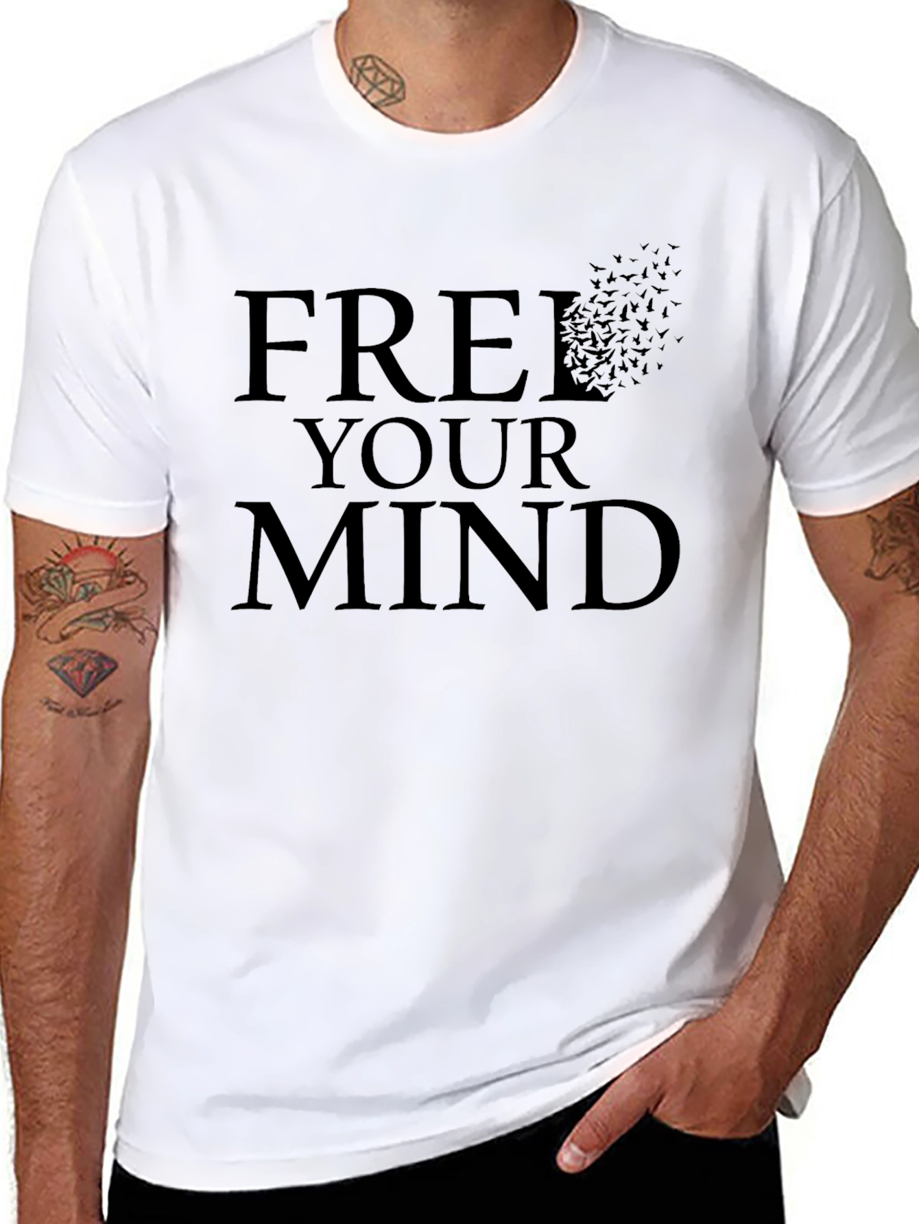Free Your Mind Graphic T-Shirt - Black