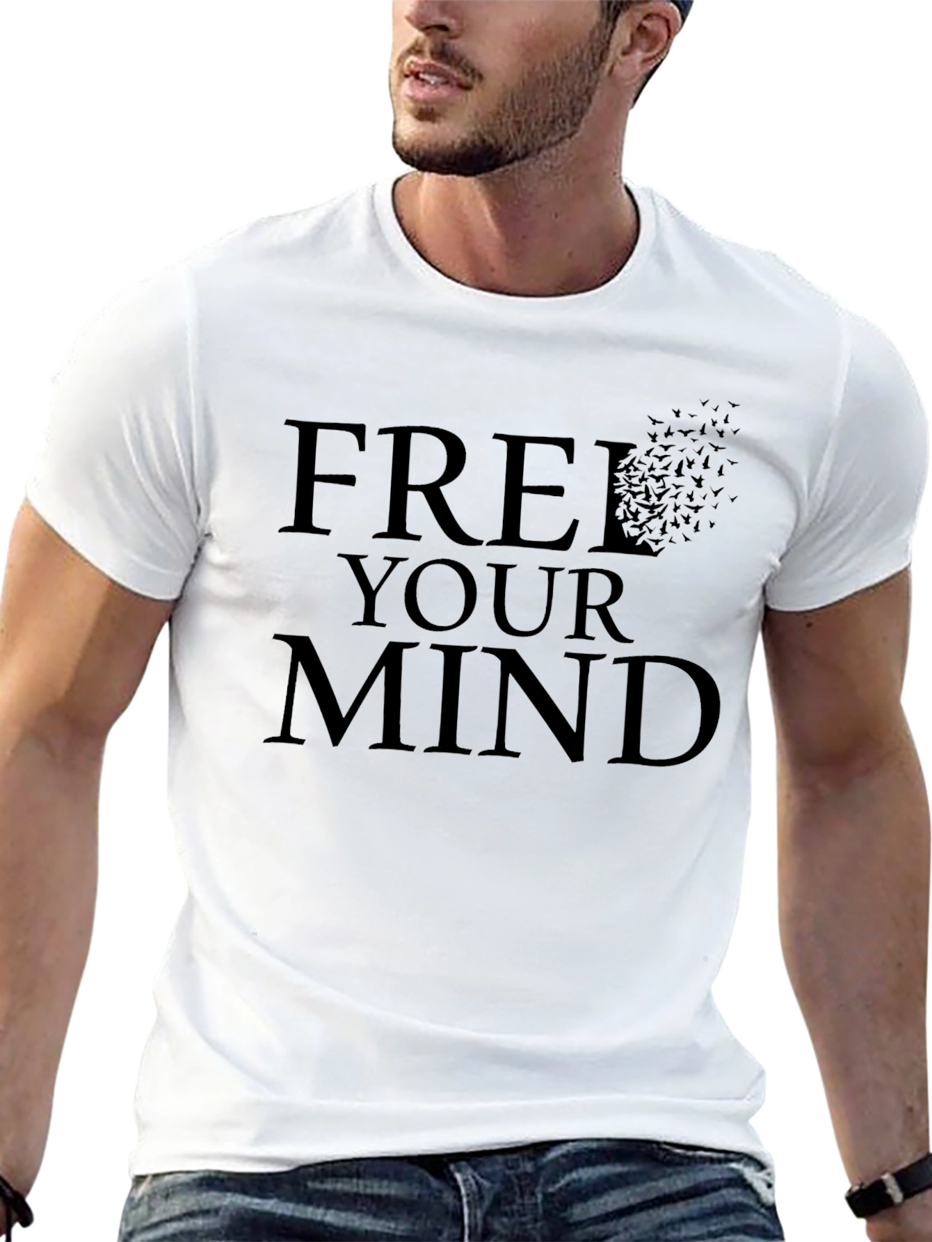 Free Your Mind Graphic T-Shirt - Black