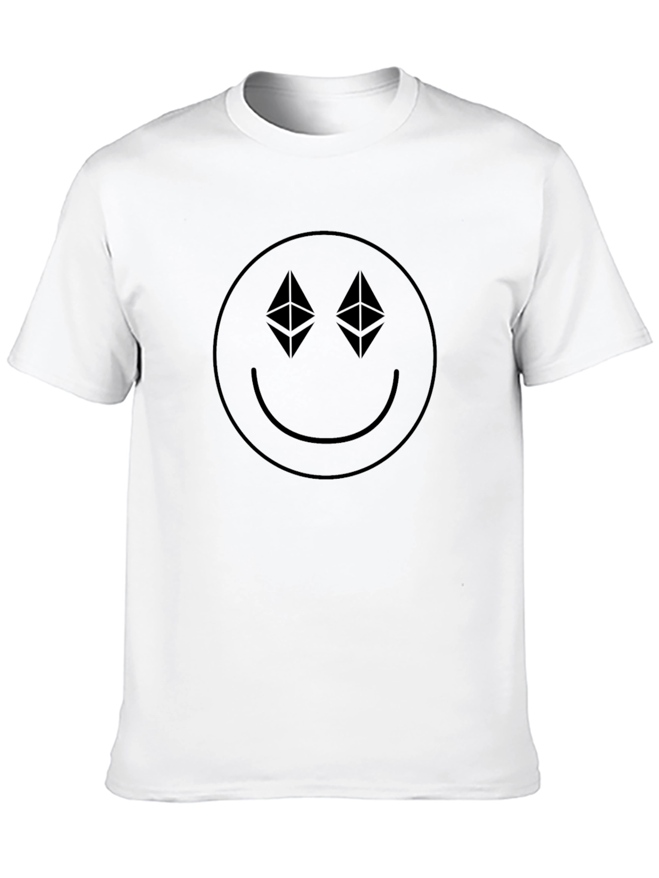 Ethereum Smiley Face T-Shirt - Black