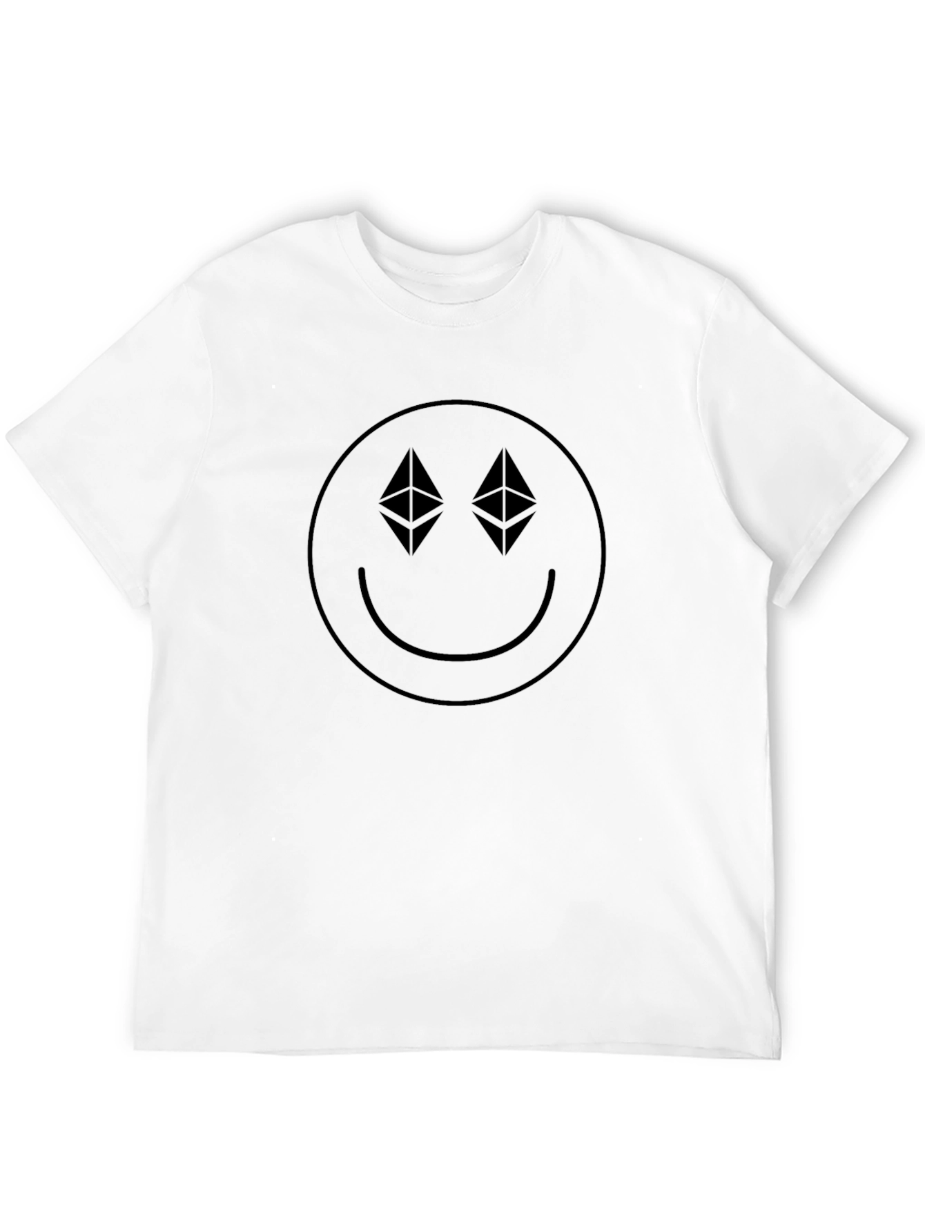 Ethereum Smiley Face T-Shirt - Black