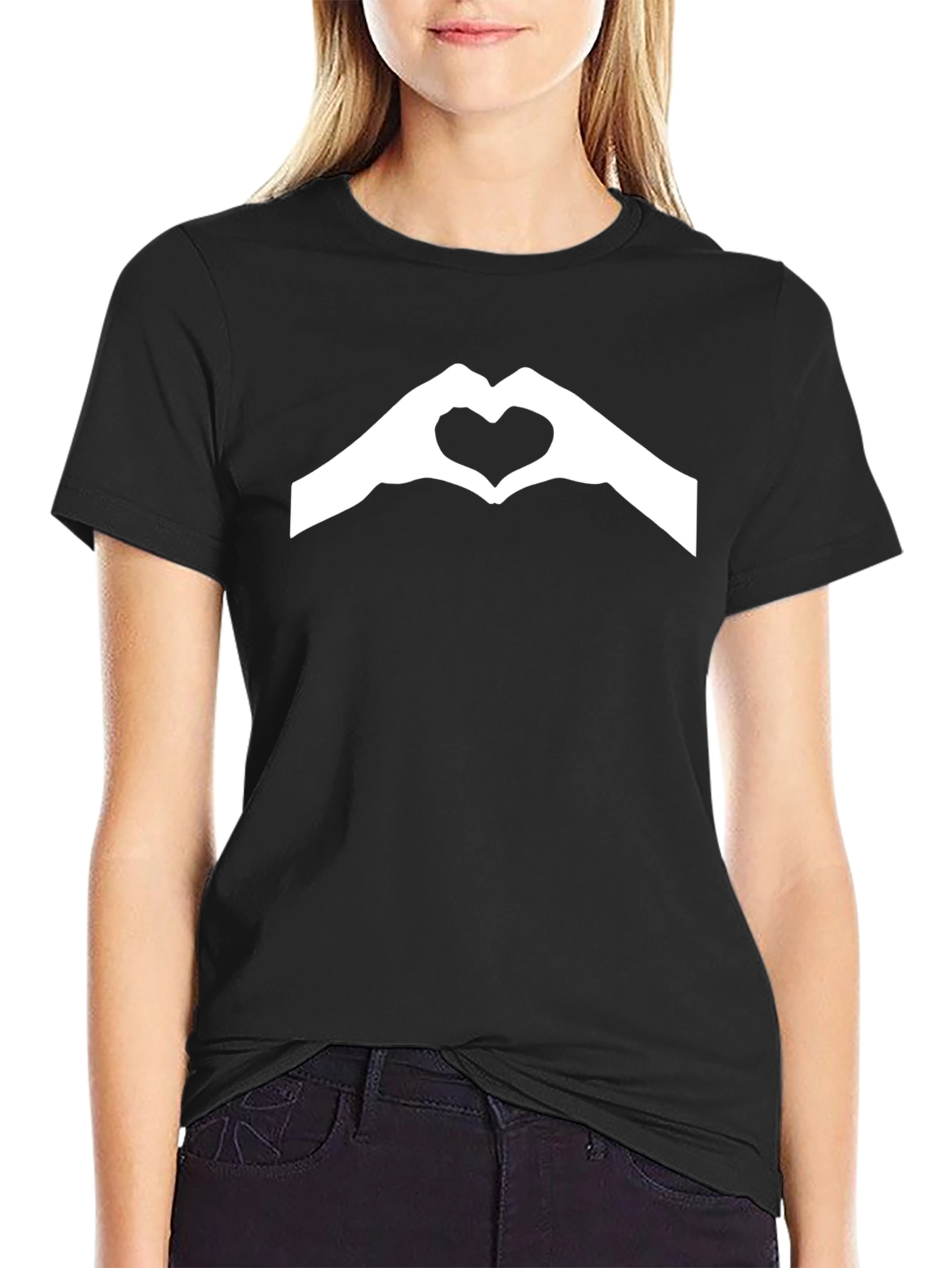 Heart Hands Graphic T-Shirt - Soft Cotton Casual Tee