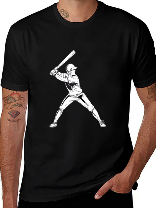 Baseball Player Graphic T-Shirt