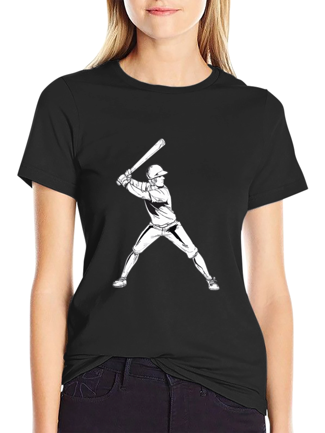 Baseball Player Graphic T-Shirt