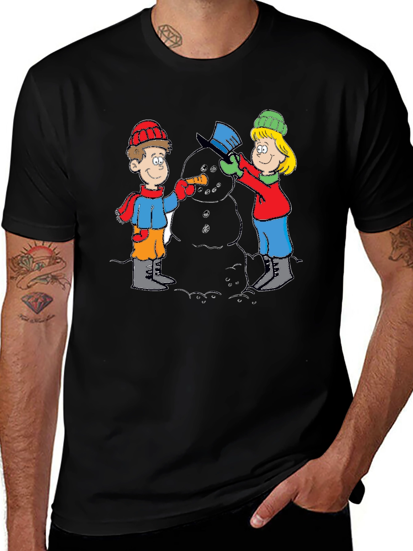 Building Snowman T-Shirt