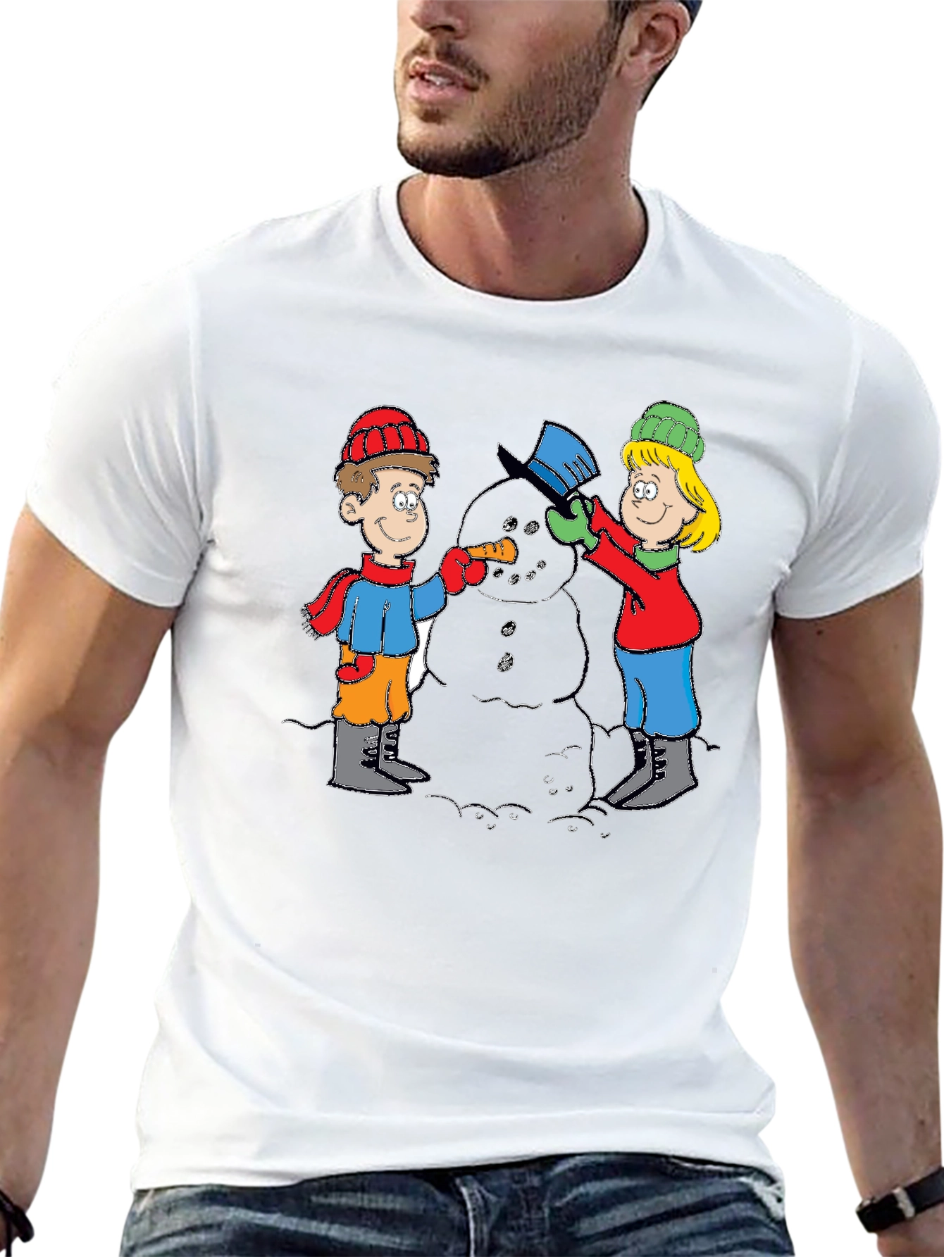 Building Snowman T-Shirt
