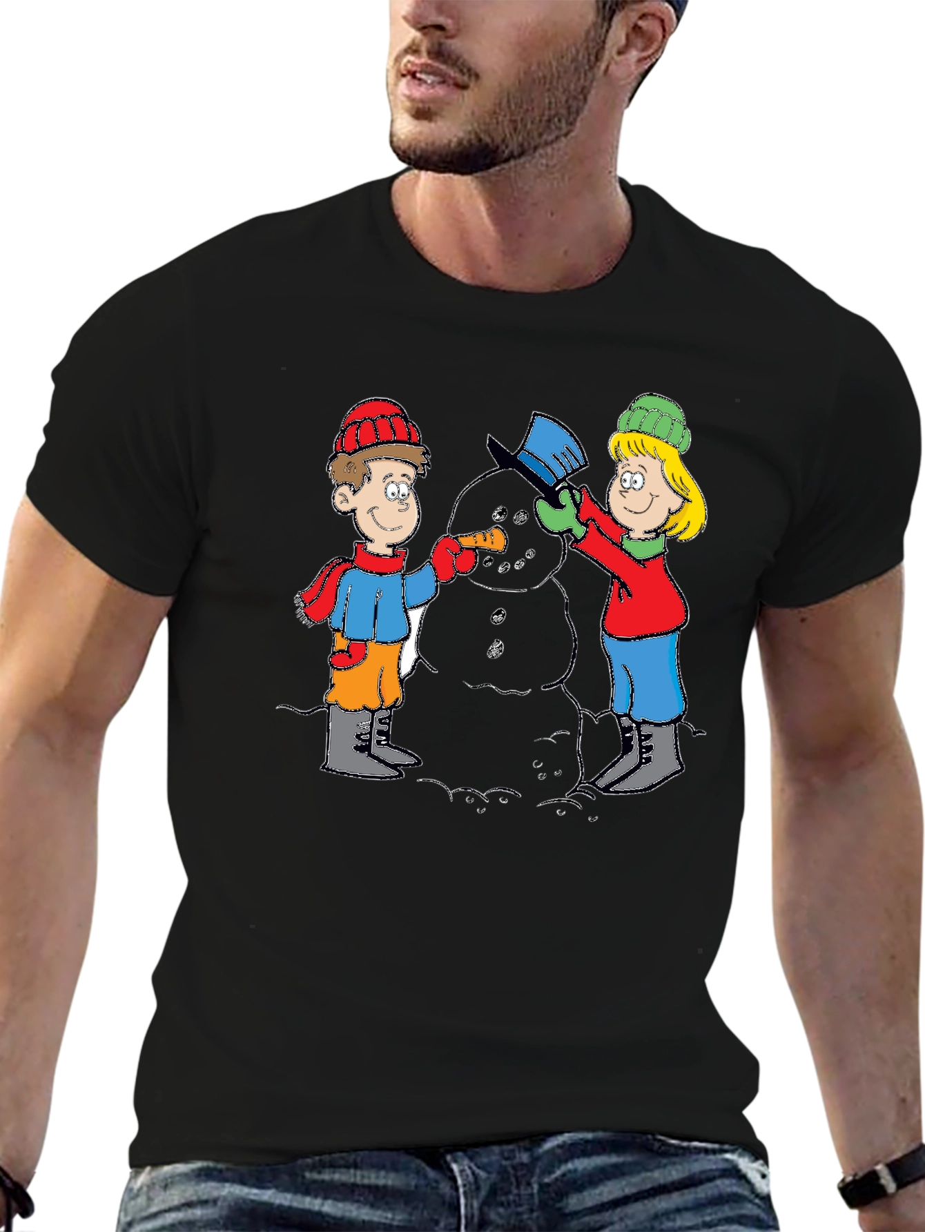 Building Snowman T-Shirt