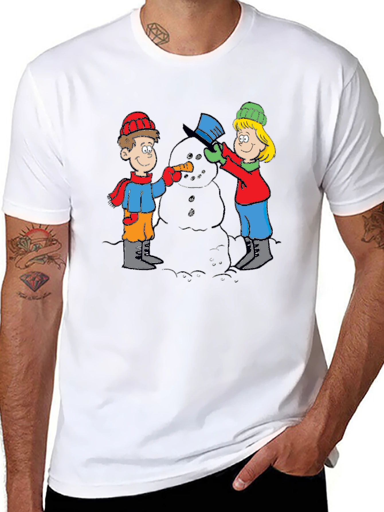 Building Snowman T-Shirt