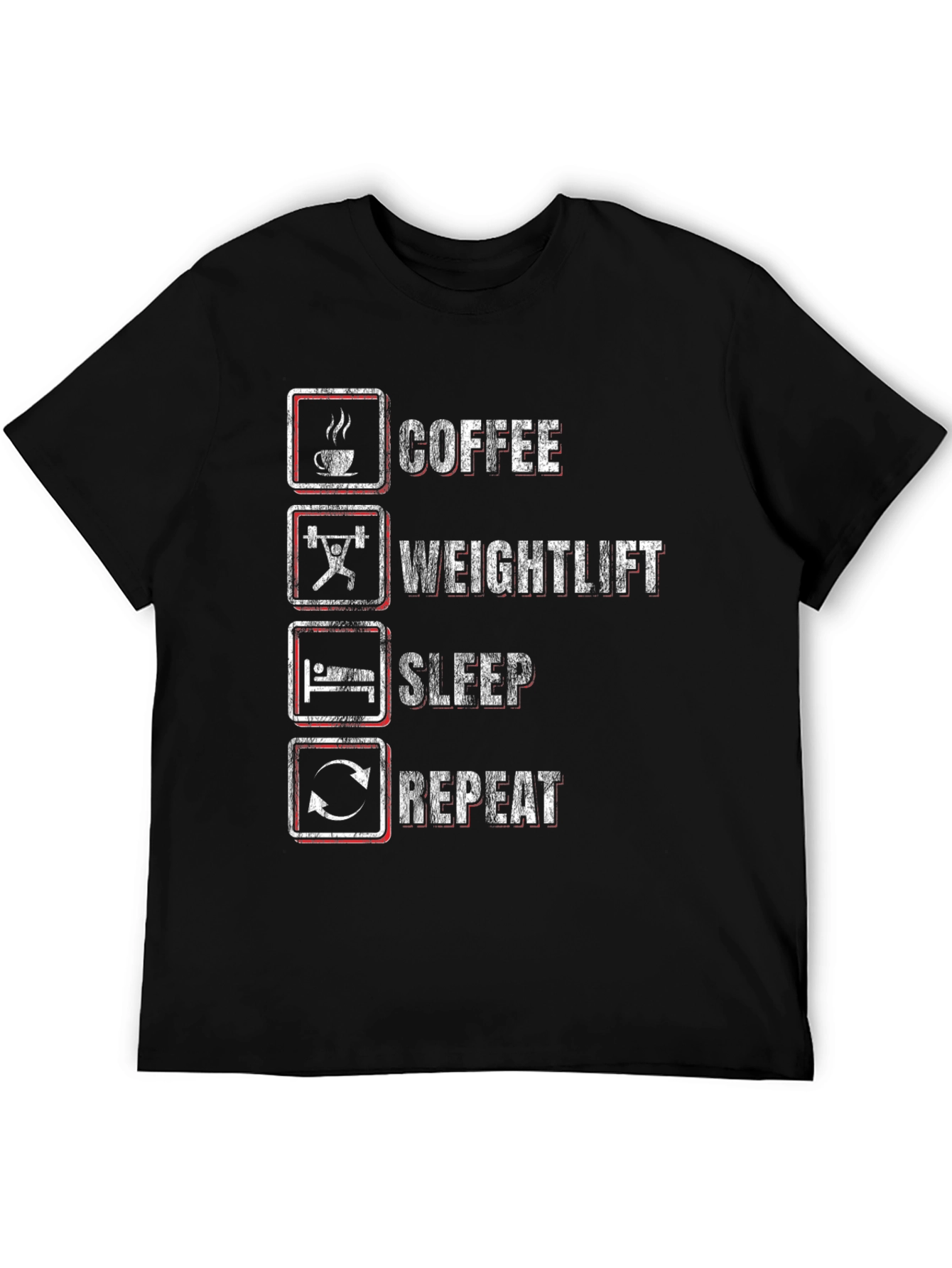Coffee Weightlift Sleep Repeat Graphic Tee
