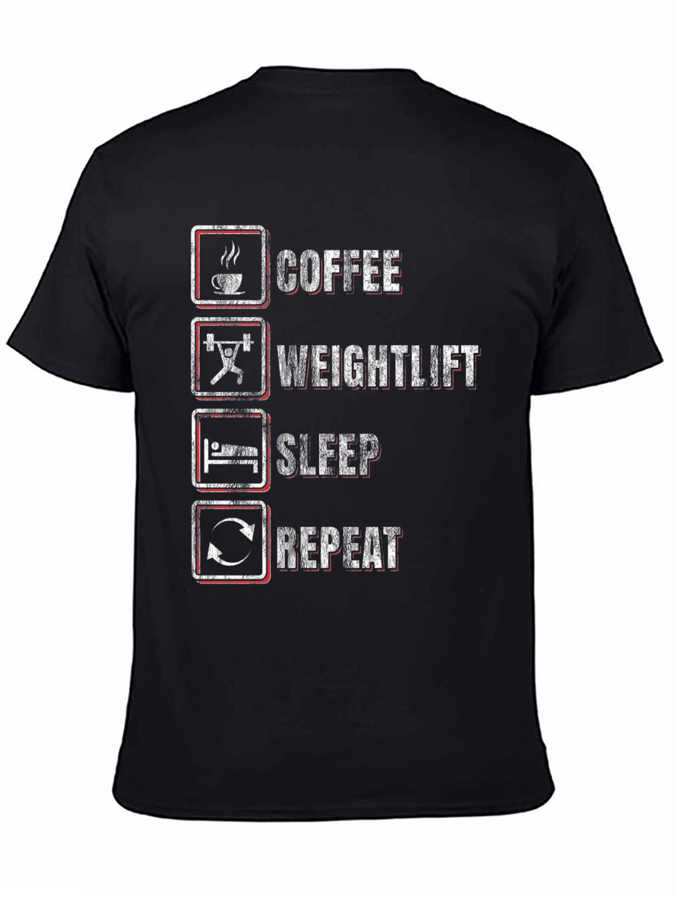 Coffee Weightlift Sleep Repeat Graphic Tee