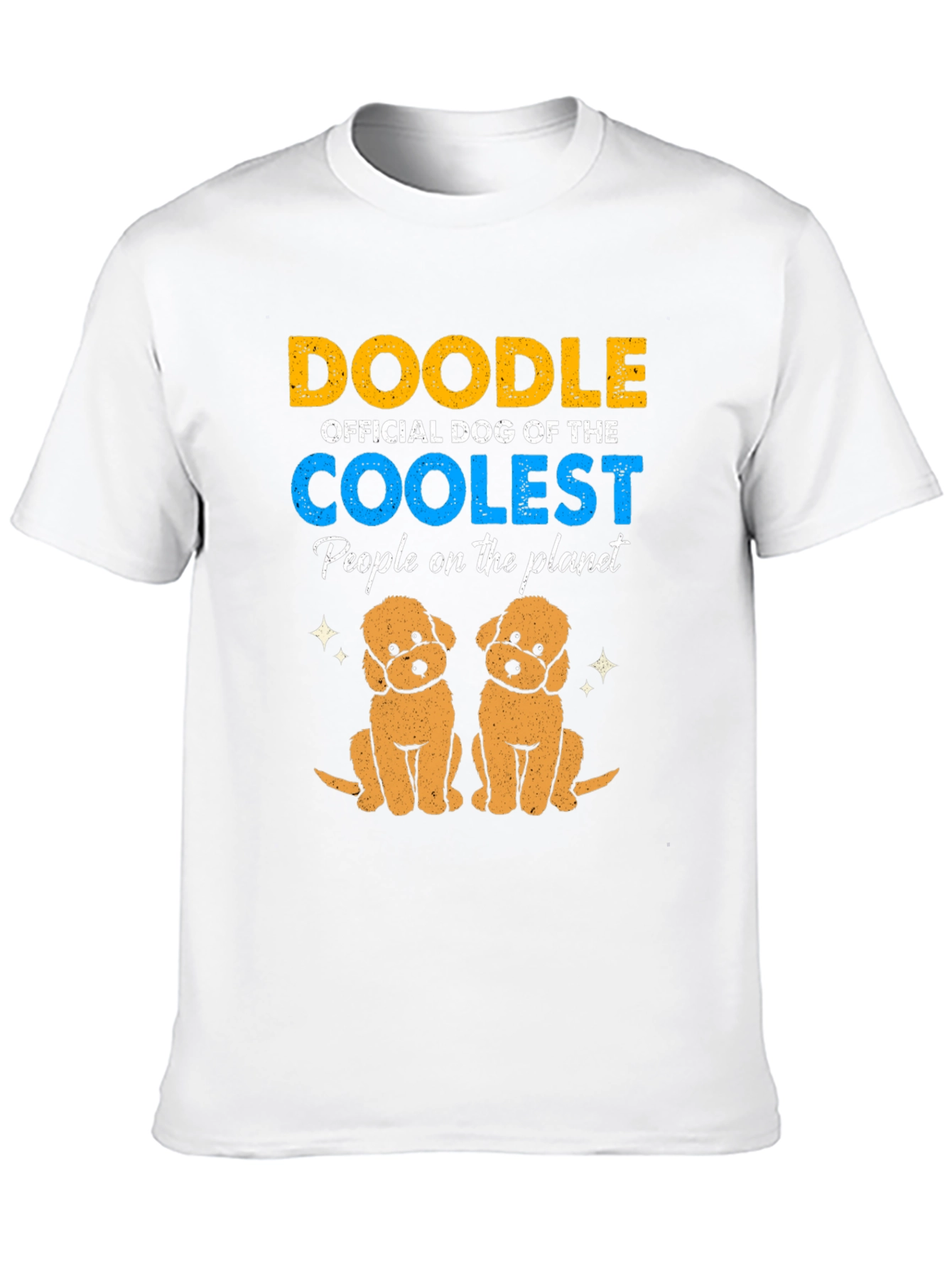 Doodle Dog Official Coolest People Planet Black T-Shirt