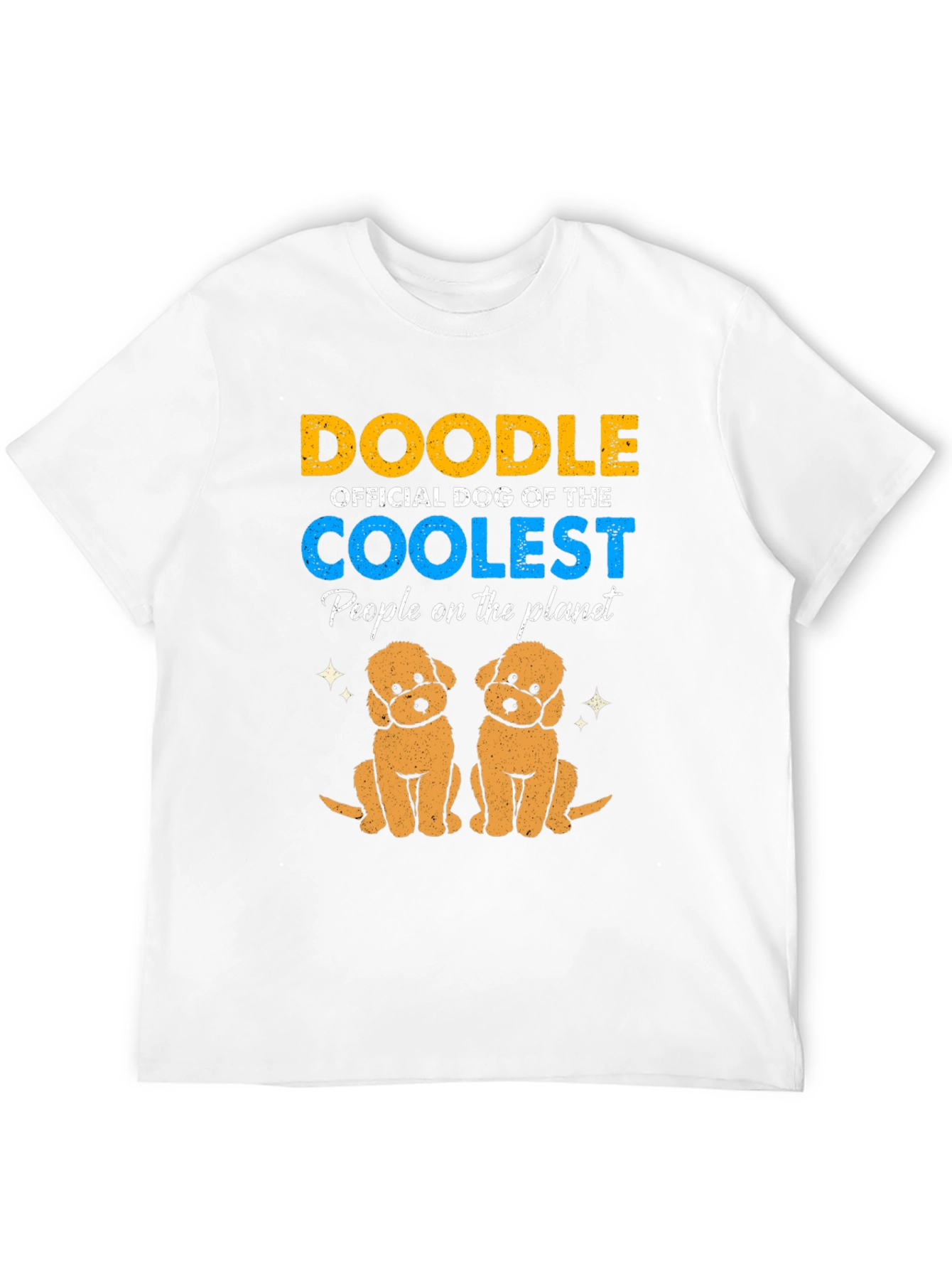 Doodle Dog Official Coolest People Planet Black T-Shirt