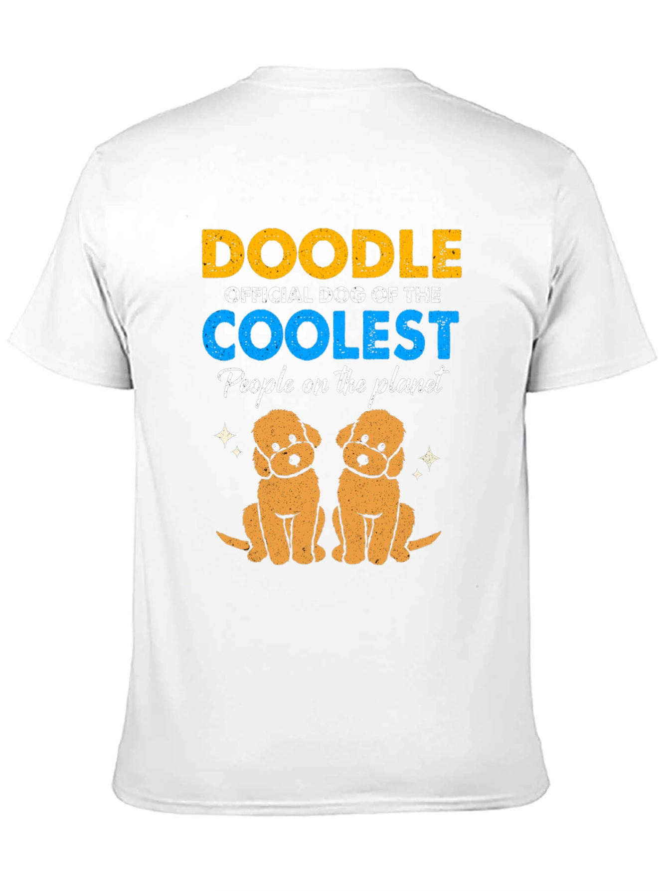 Doodle Dog Official Coolest People Planet Black T-Shirt