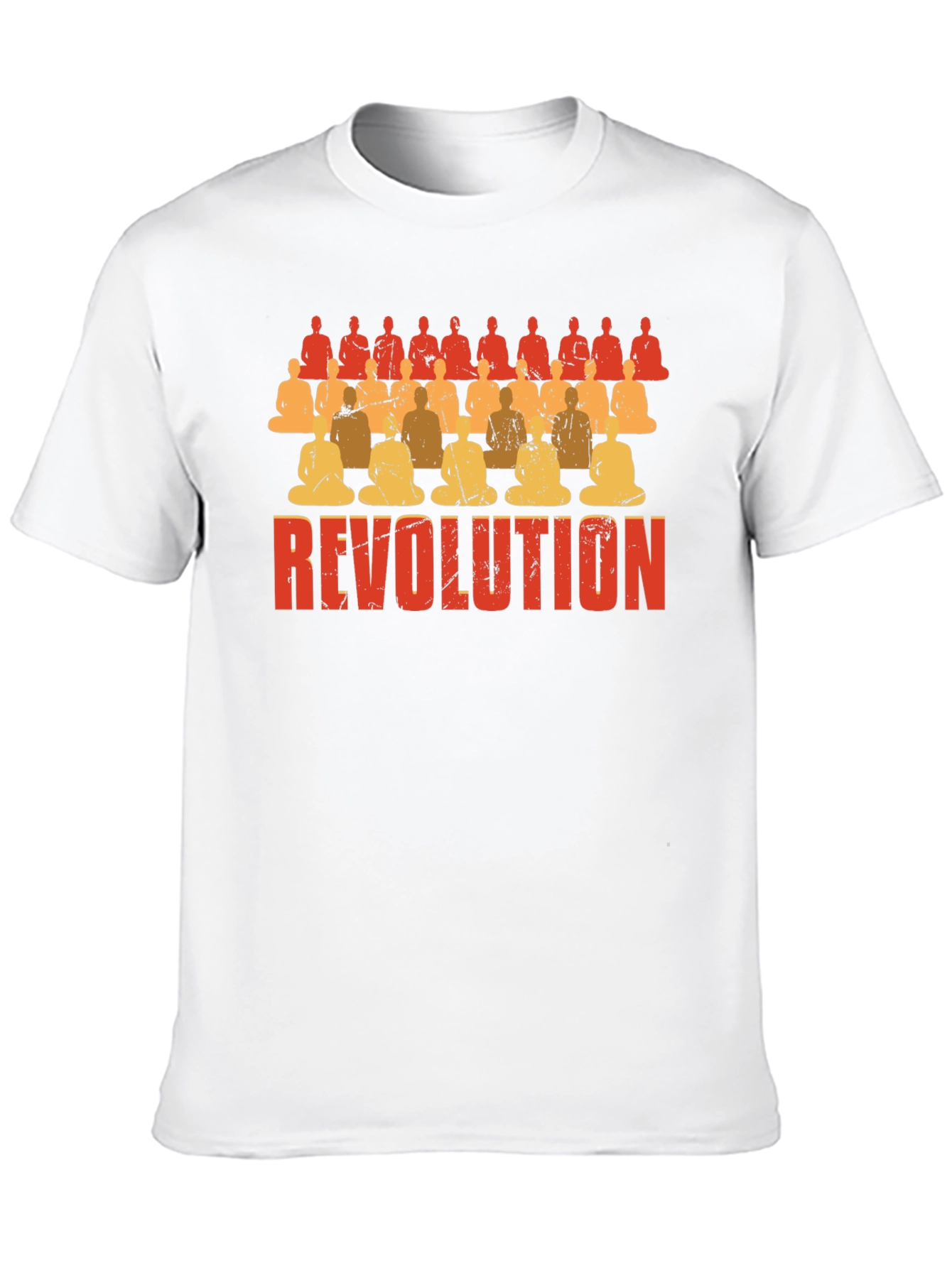 Revolution Buddha Graphic Print Mens T-Shirt