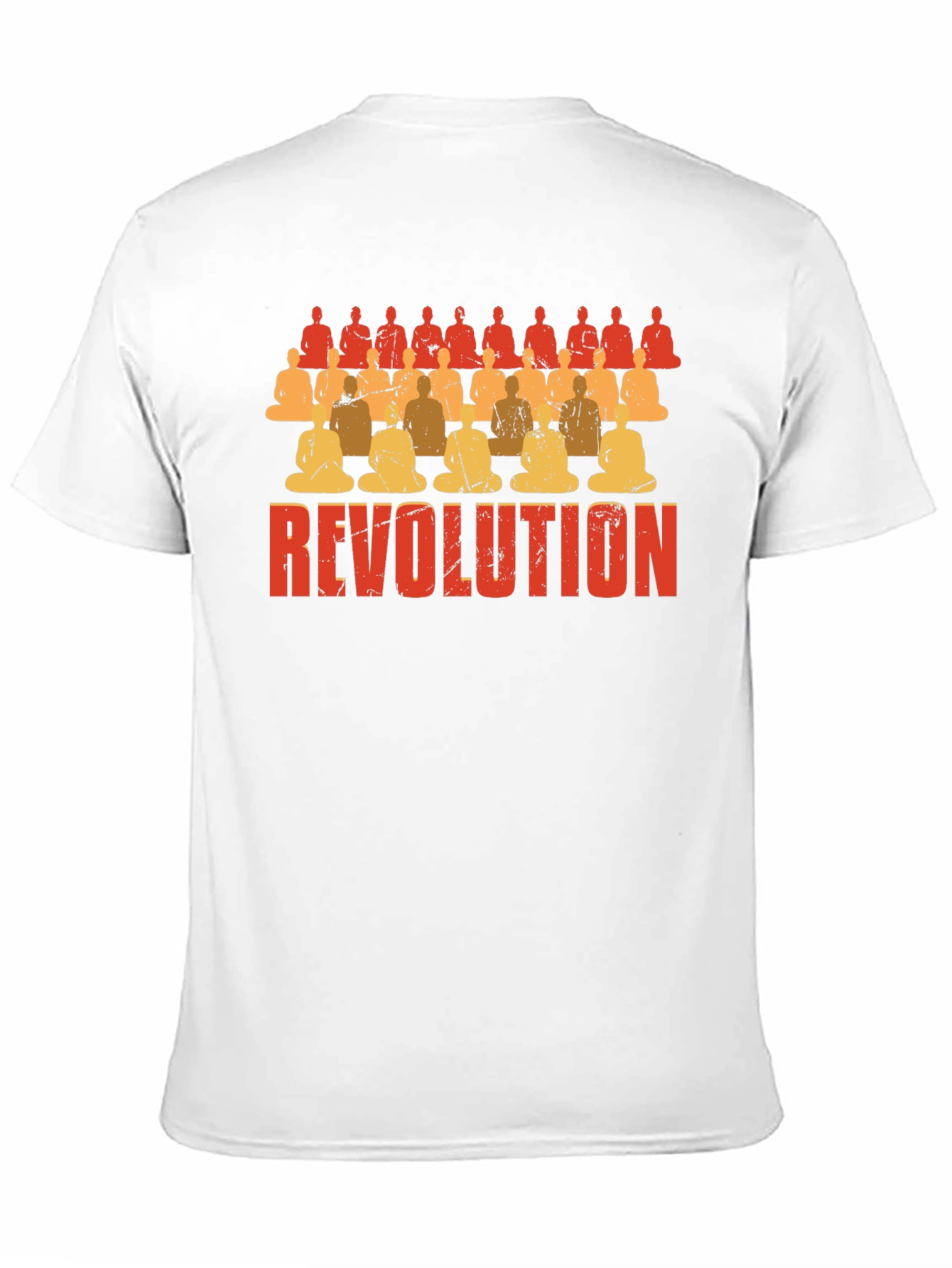 Revolution Buddha Graphic Print Mens T-Shirt