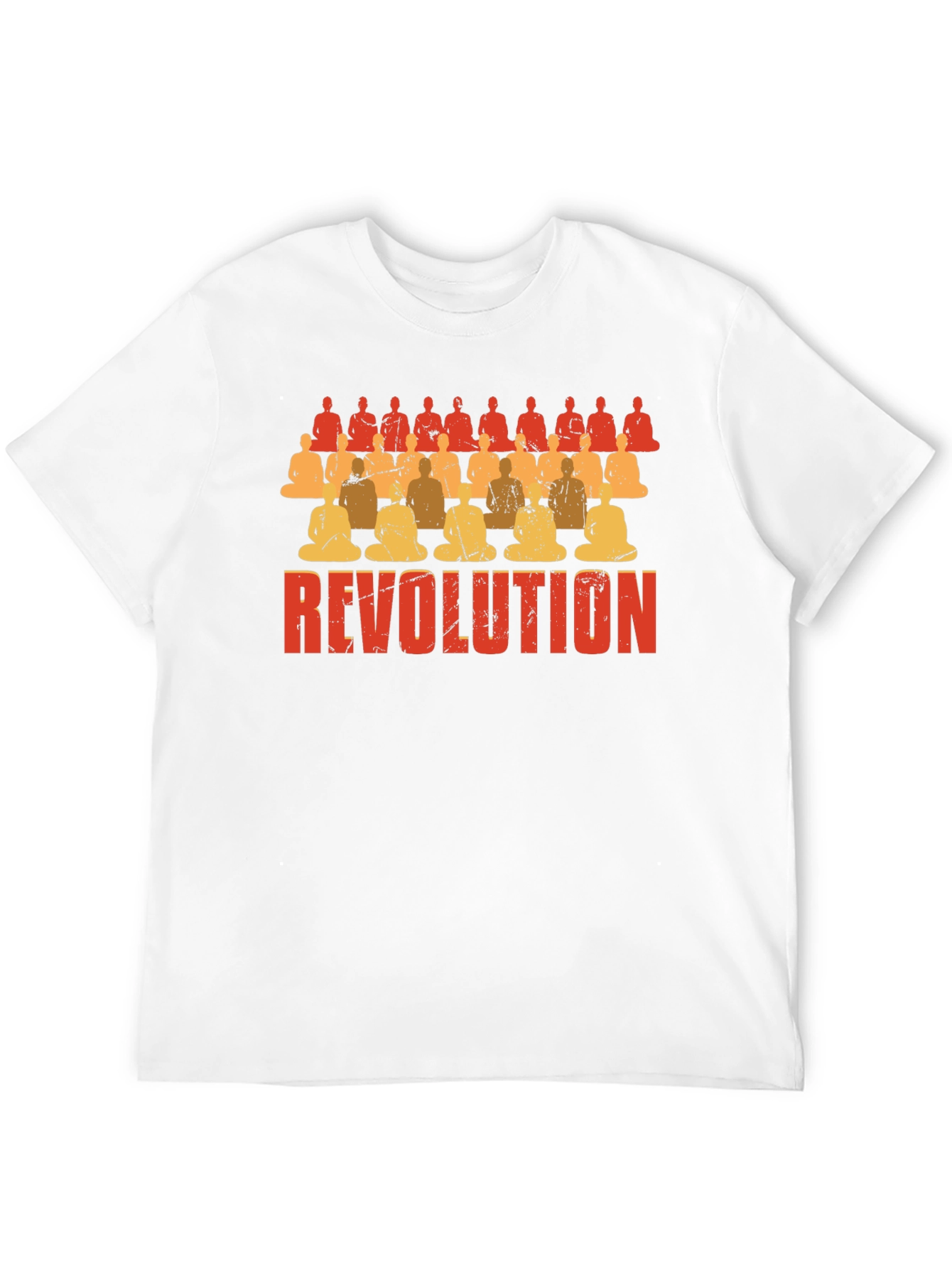 Revolution Buddha Graphic Print Mens T-Shirt