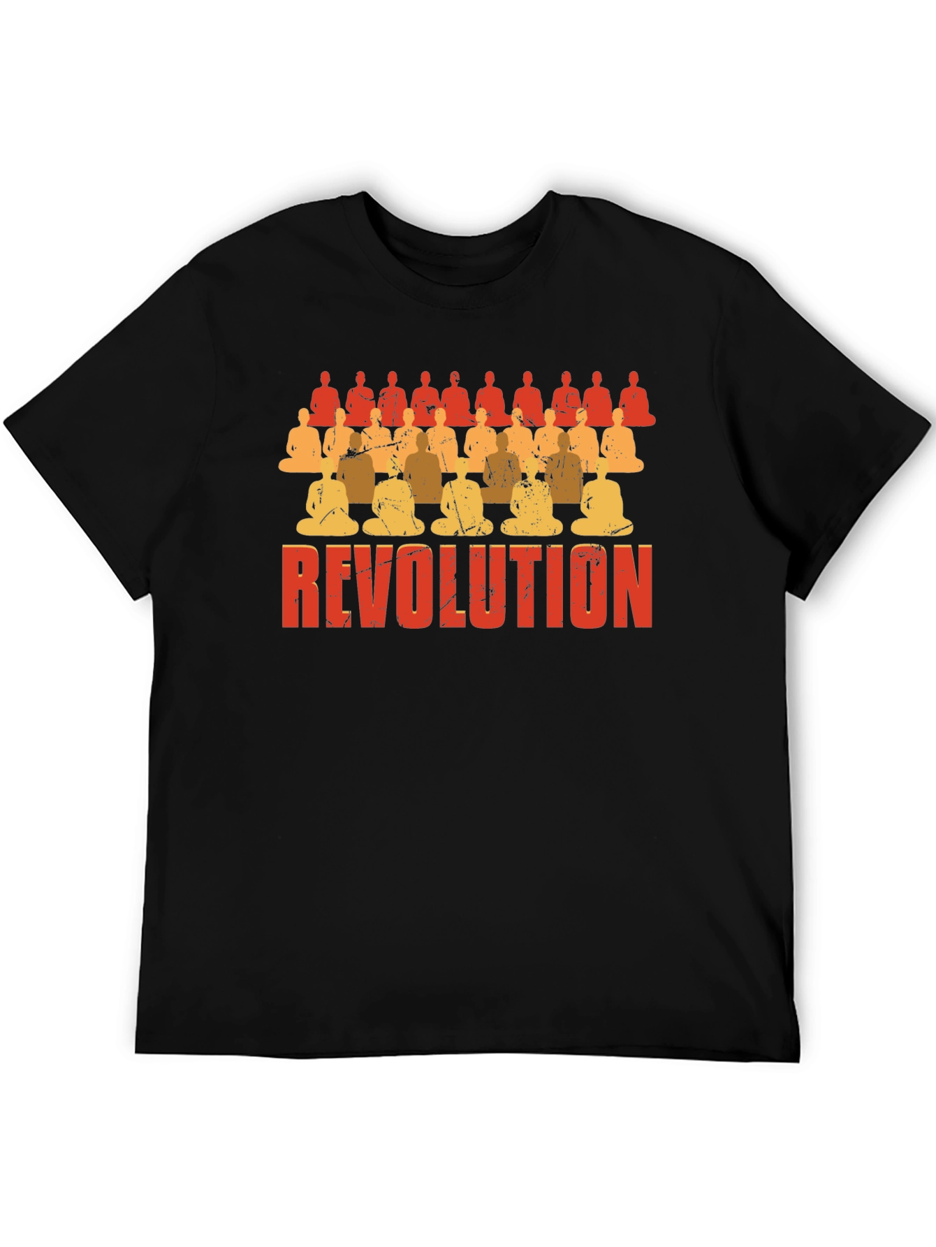 Revolution Buddha Graphic Print Mens T-Shirt