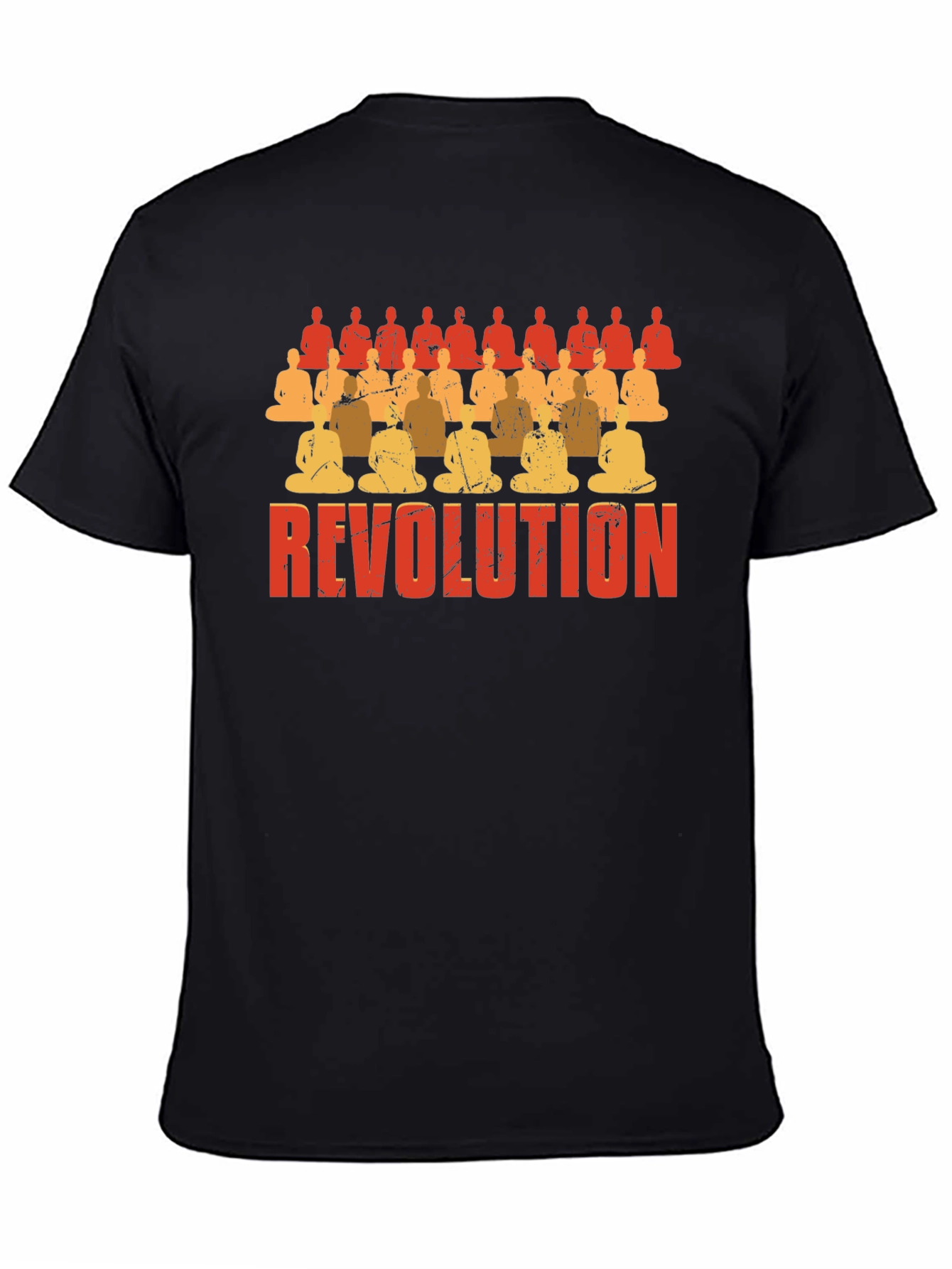 Revolution Buddha Graphic Print Mens T-Shirt