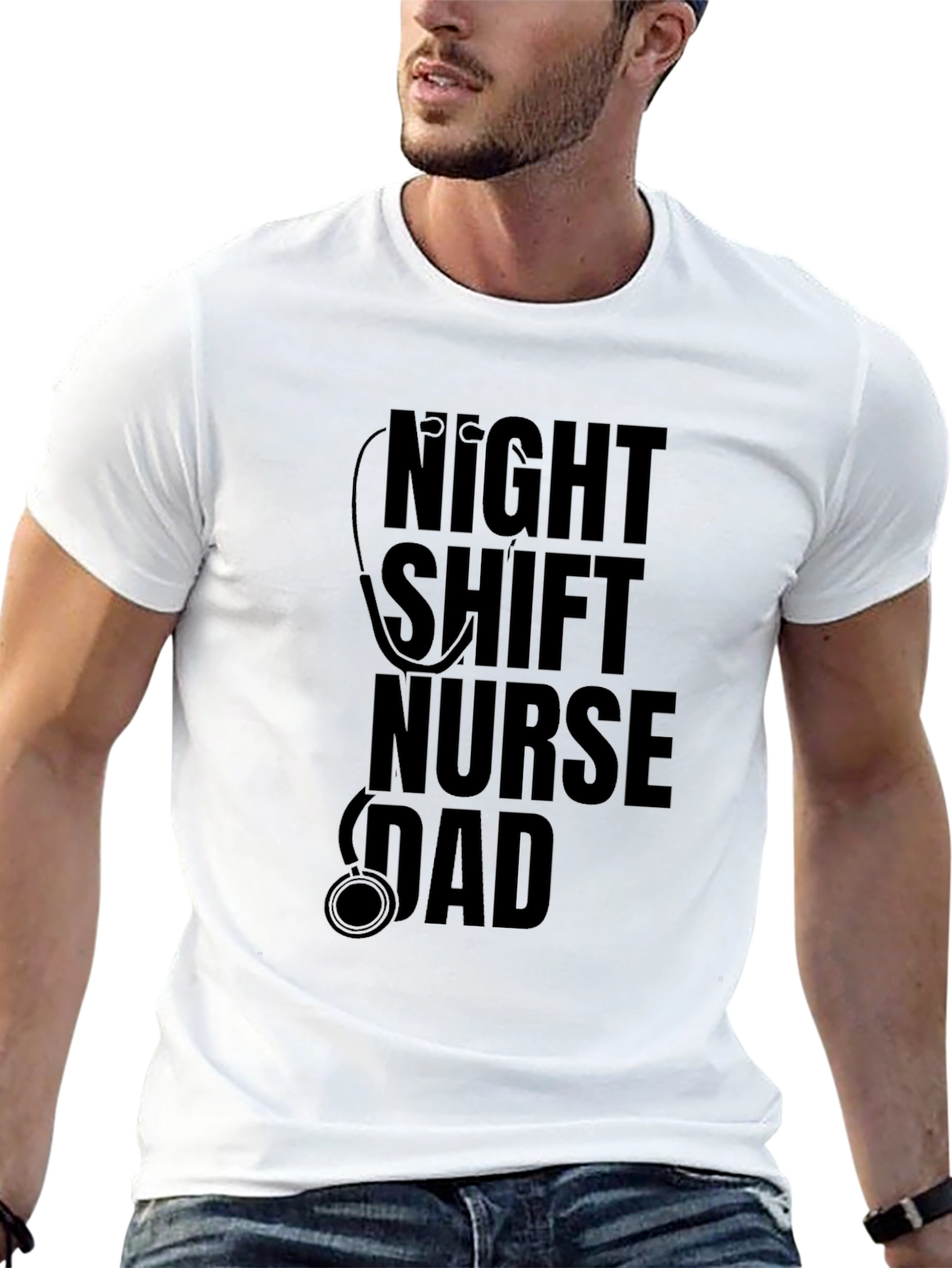 Night Shift Nurse Dad T-Shirt