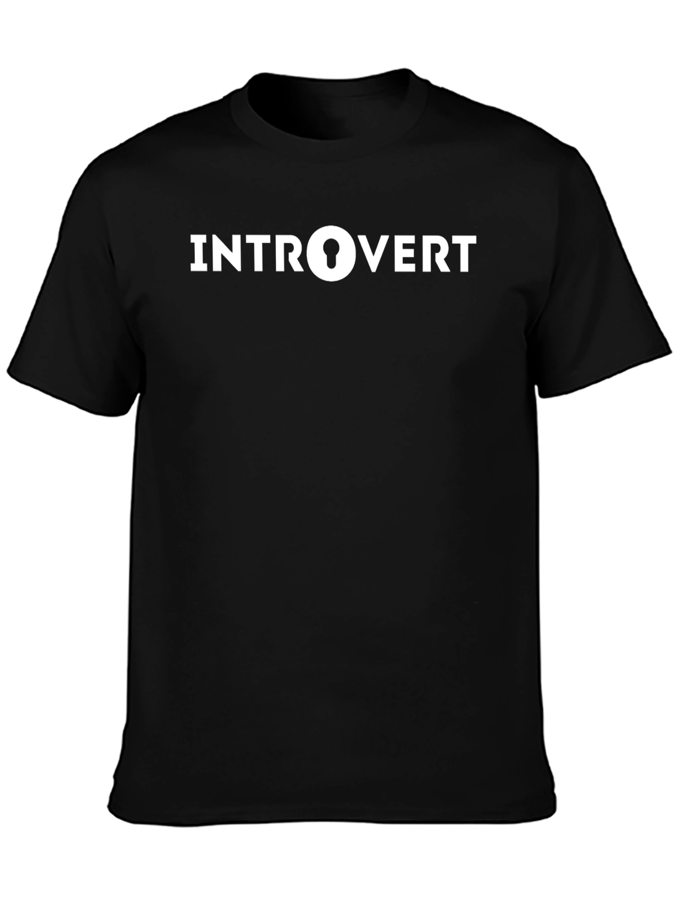 Introvert Graphic Tee - Black Casual T-Shirt