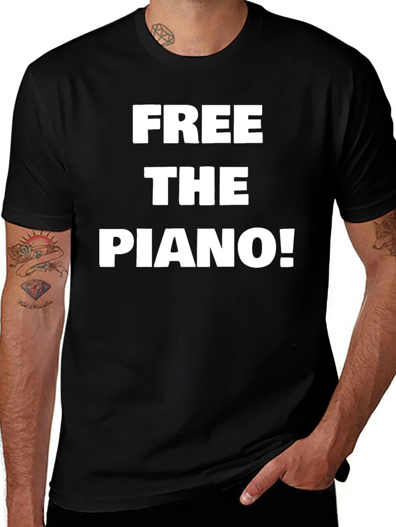 Free the Piano! Novelty Graphic Tee