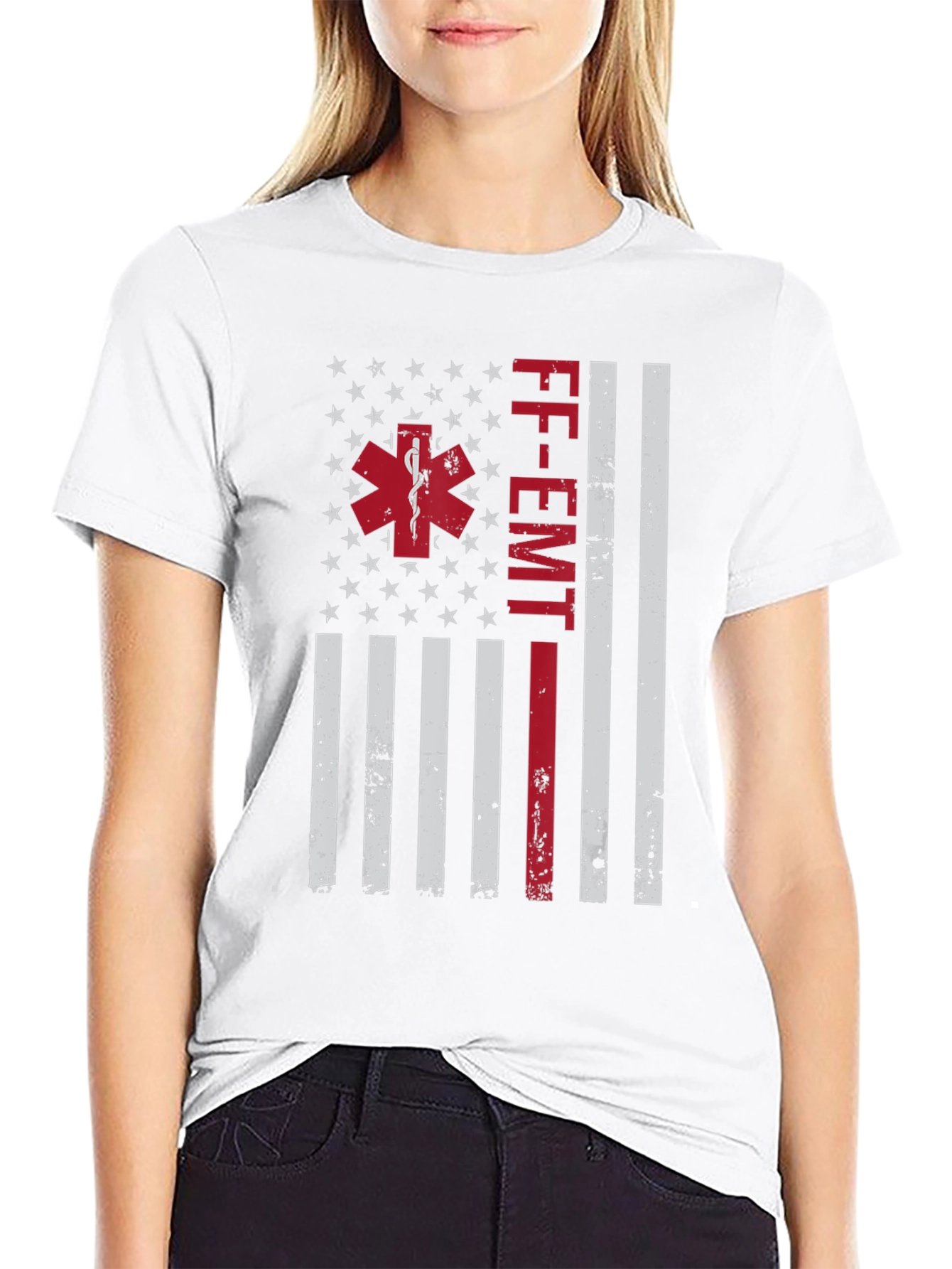 FF-EMT American Flag T-Shirt - First Responder Tee