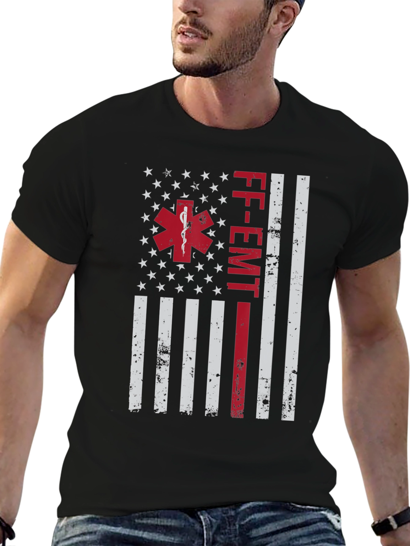 FF-EMT American Flag T-Shirt - First Responder Tee