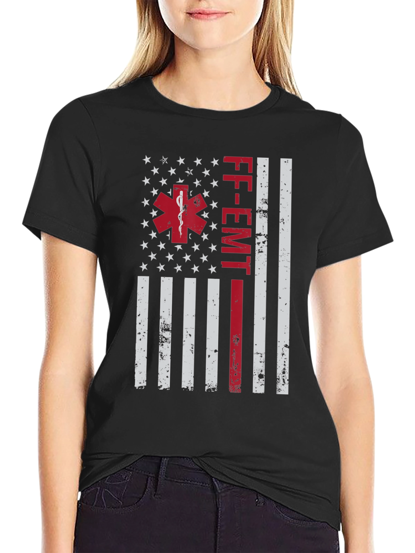 FF-EMT American Flag T-Shirt - First Responder Tee