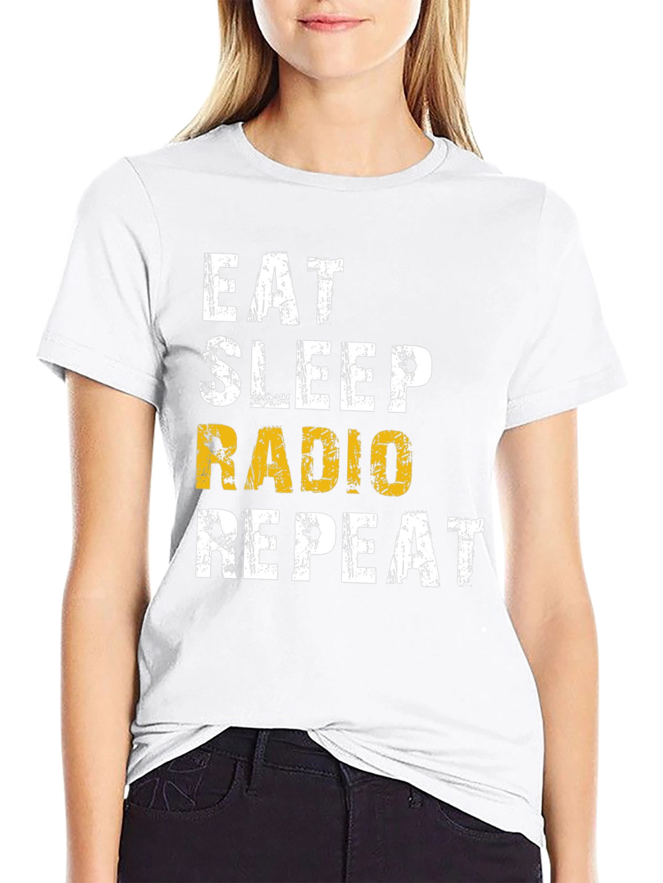 Eat Sleep Radio Repeat Graphic Tee
