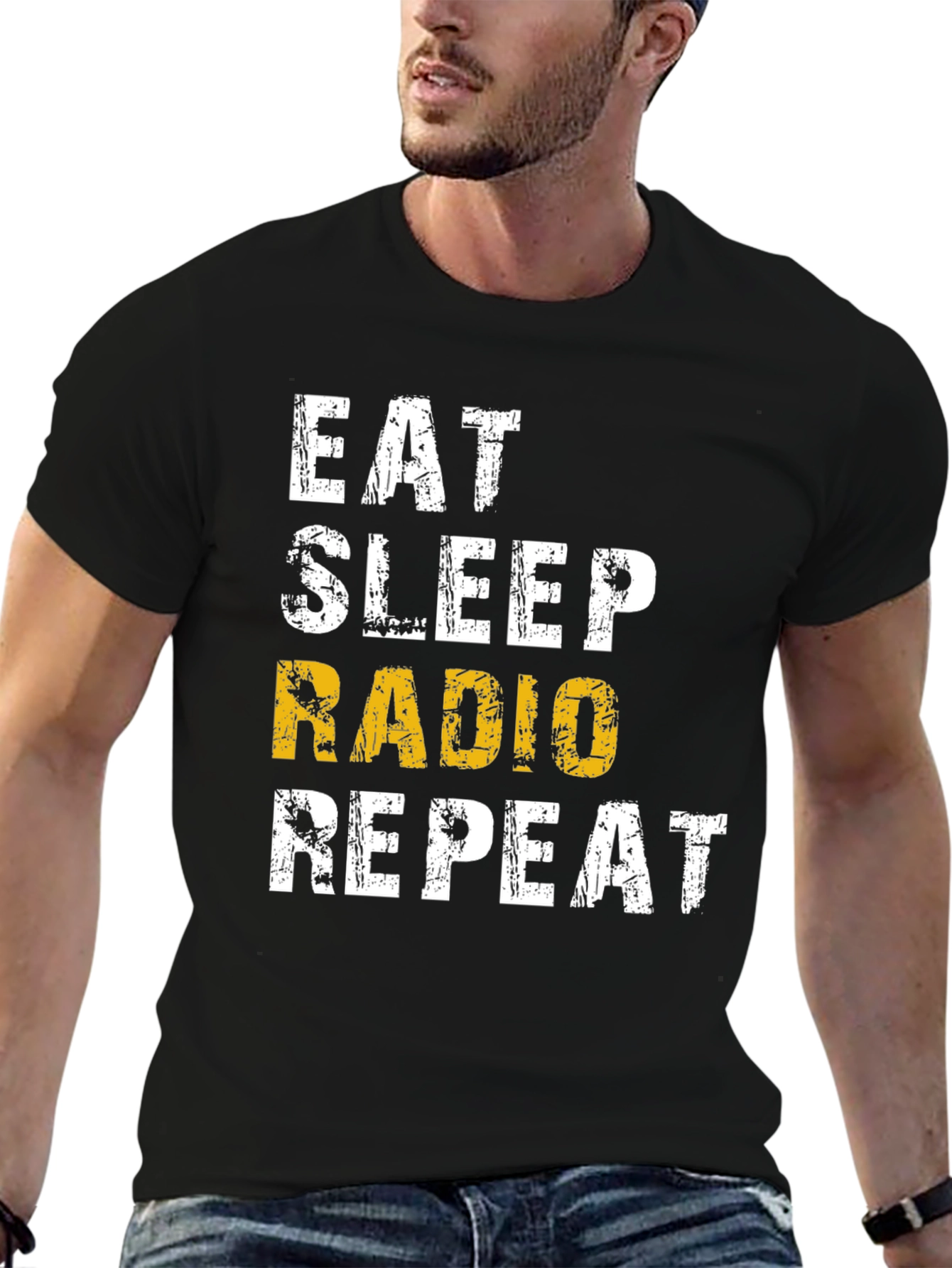 Eat Sleep Radio Repeat Graphic Tee