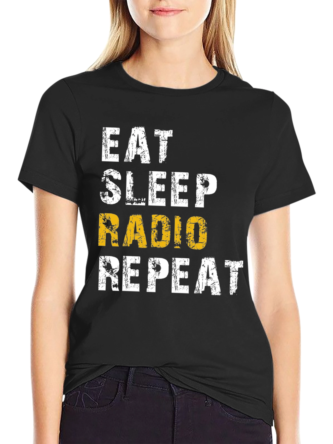 Eat Sleep Radio Repeat Graphic Tee
