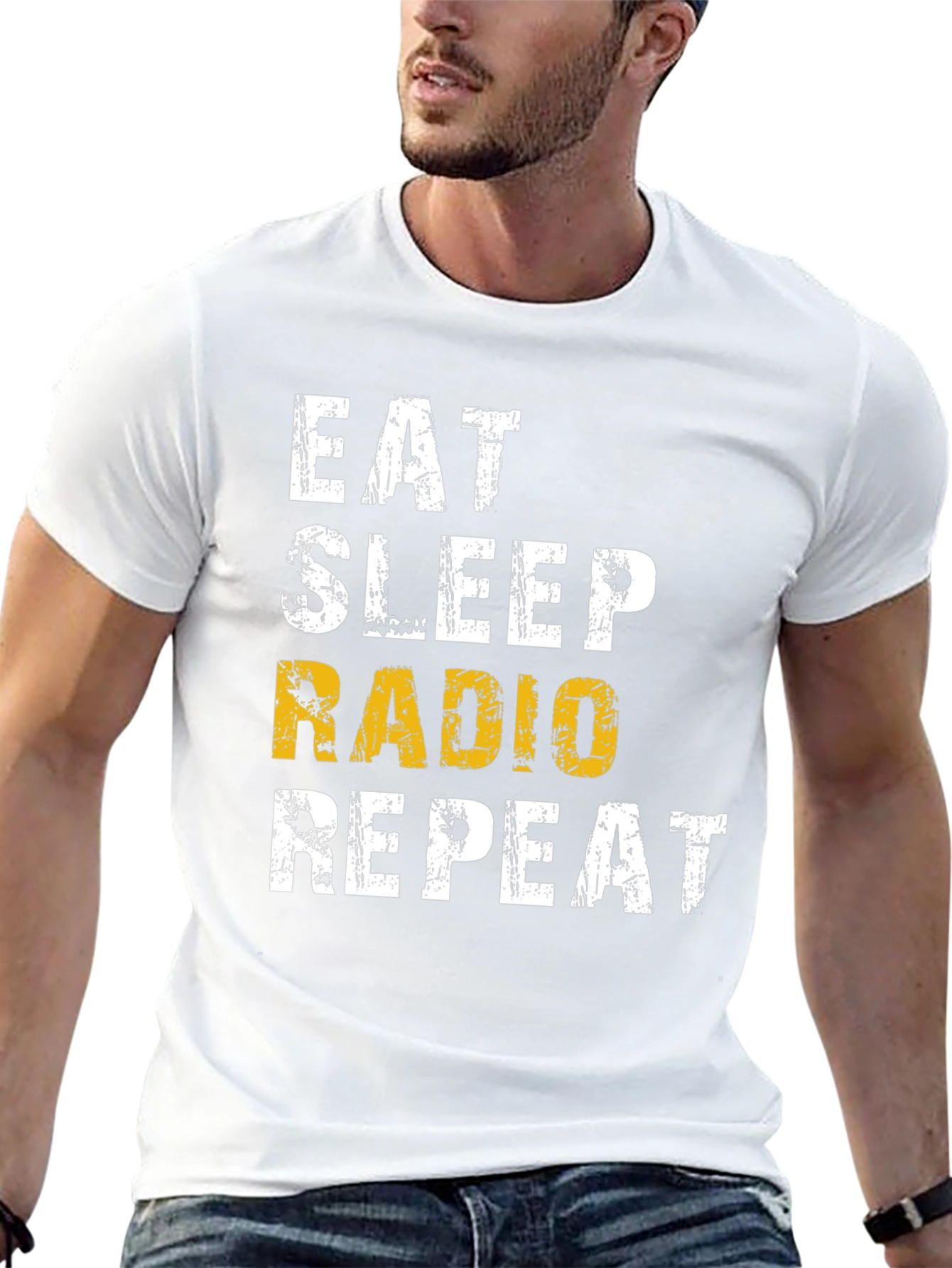 Eat Sleep Radio Repeat Graphic Tee