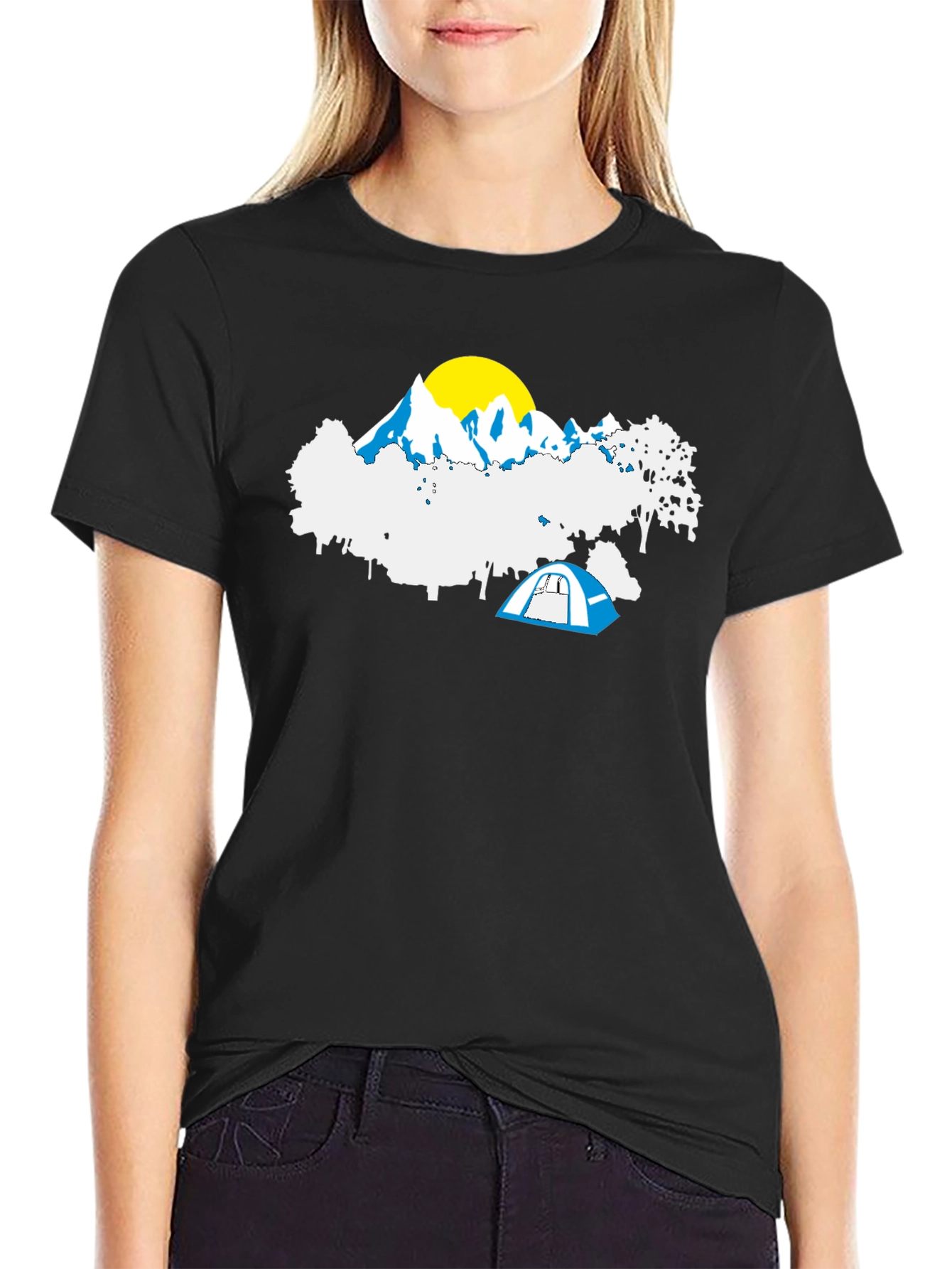 Camping Adventure T-Shirt - Mountain Tent Graphic Tee